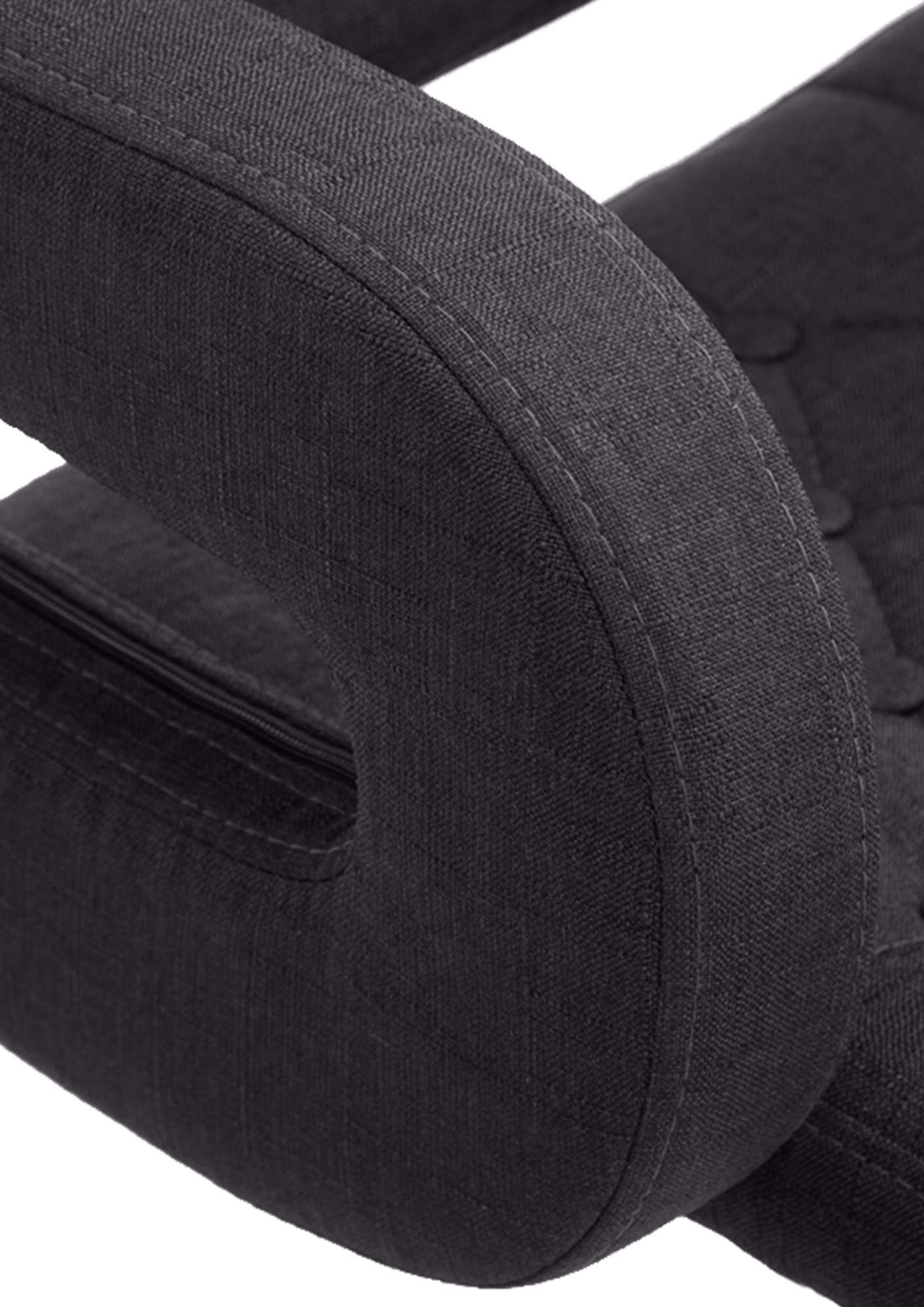 Chaise lounge Dublin Tissu - Piètement avec colonne centrale métal chromé