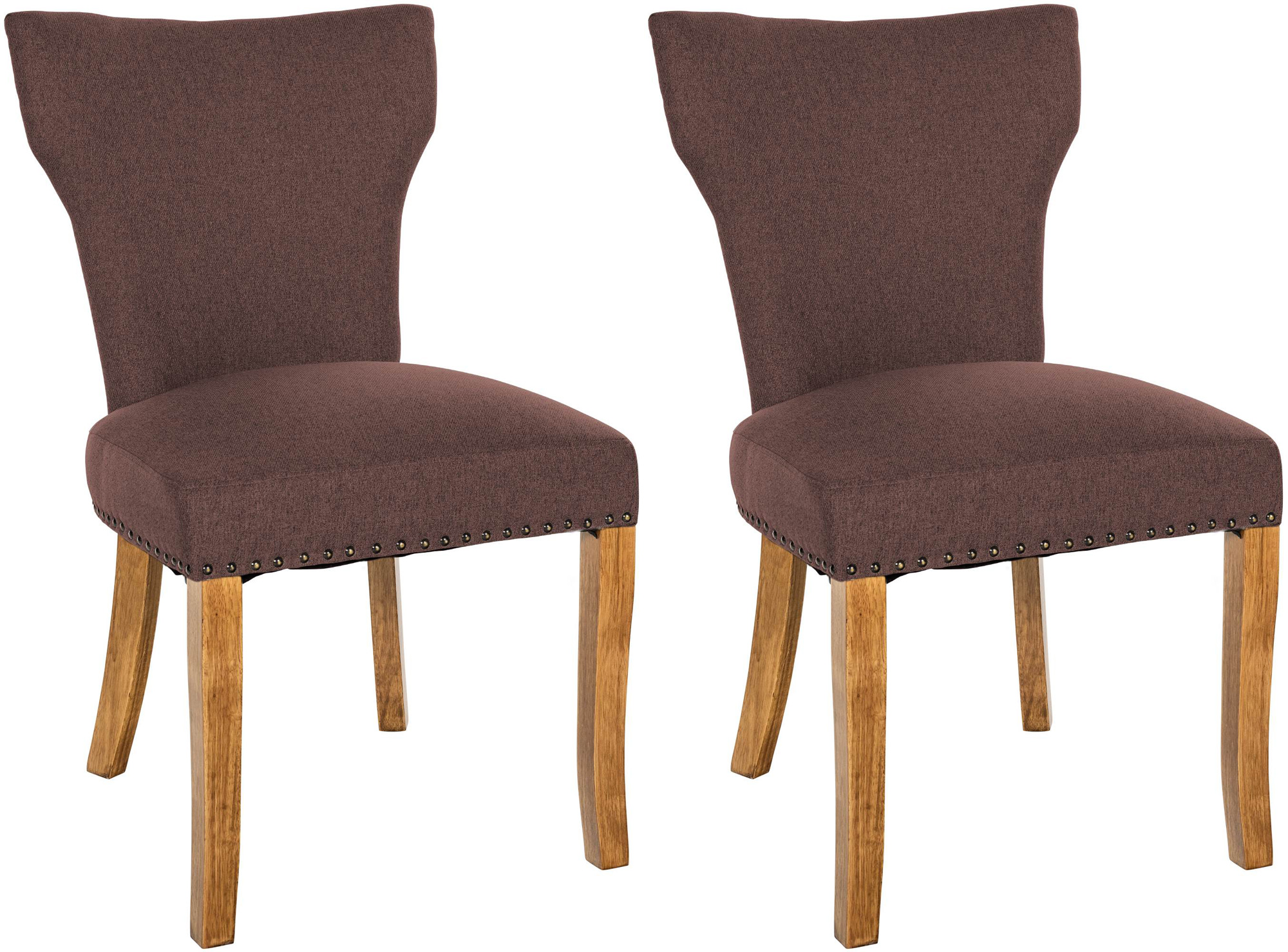 Lot de 2 chaises de salle à manger Zadar tissu
