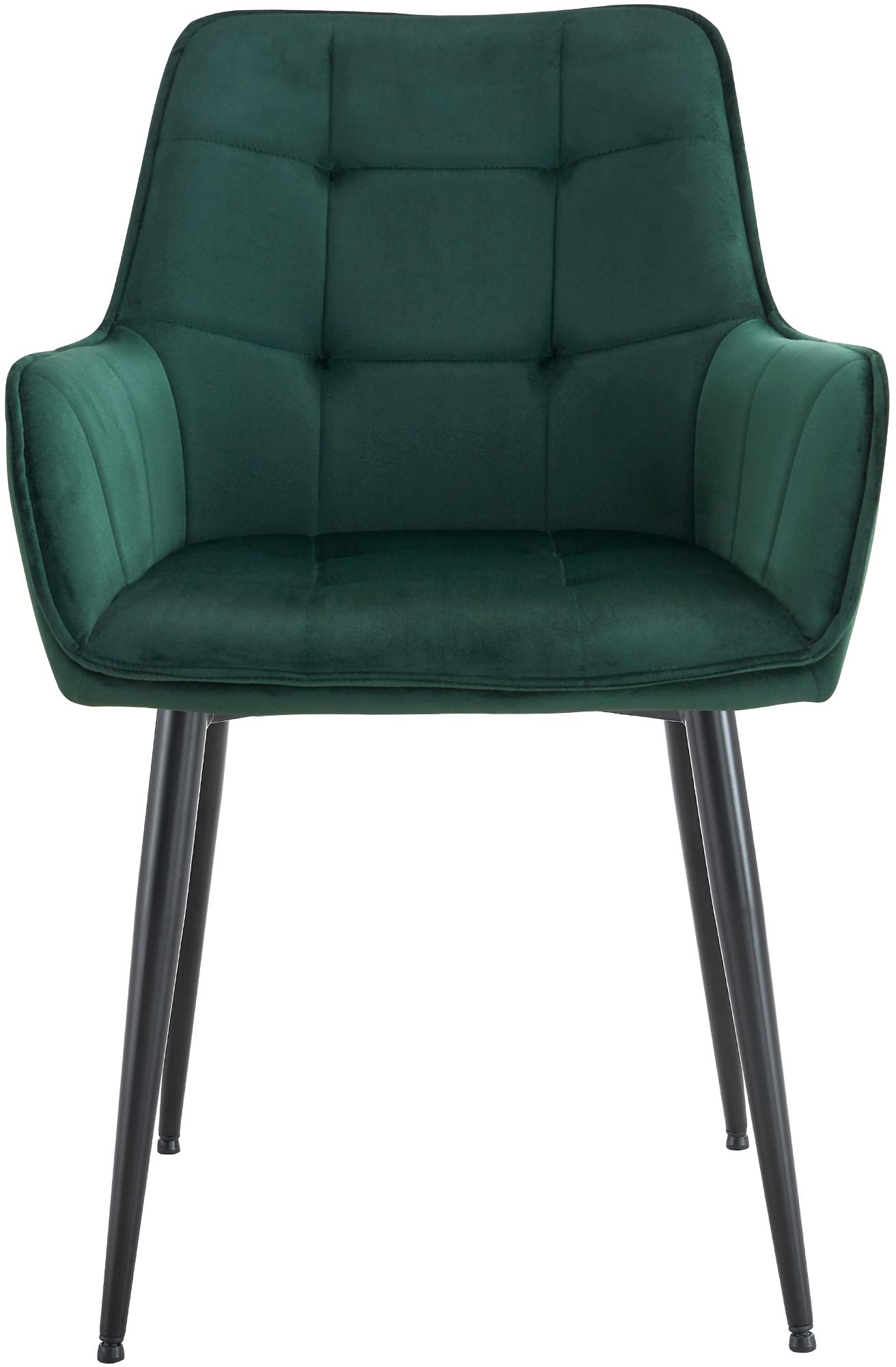 Chaise de salle à manger Ferndale revêtement en velours