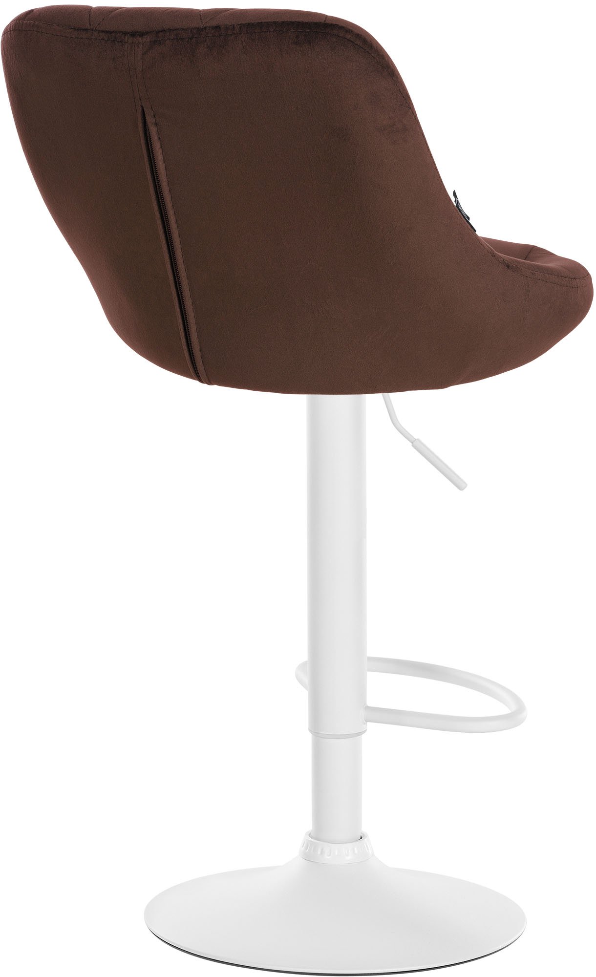 Tabouret de bar Lazio en velours avec pied en métal