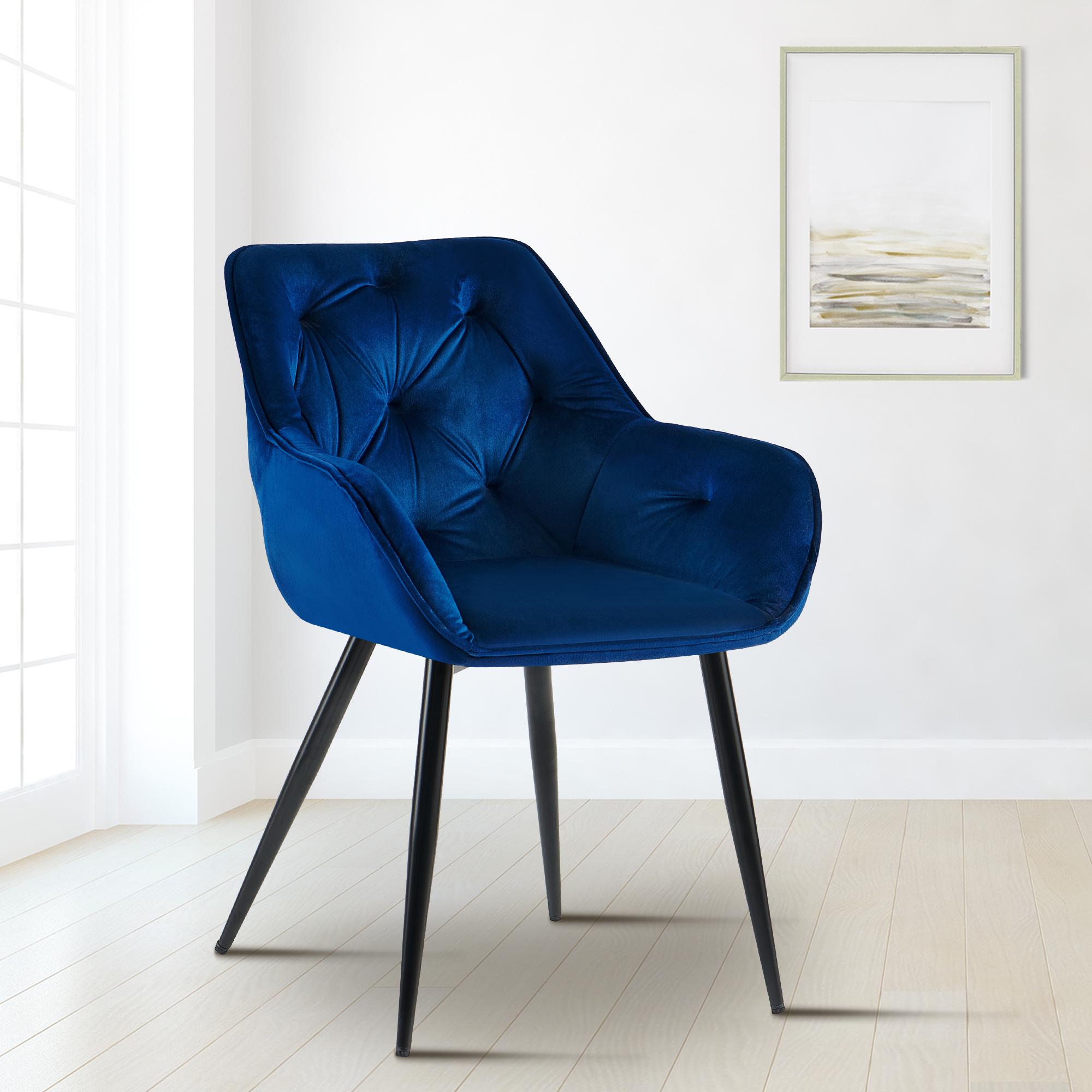 Chaise de salle à manger Cassis revêtement en velours