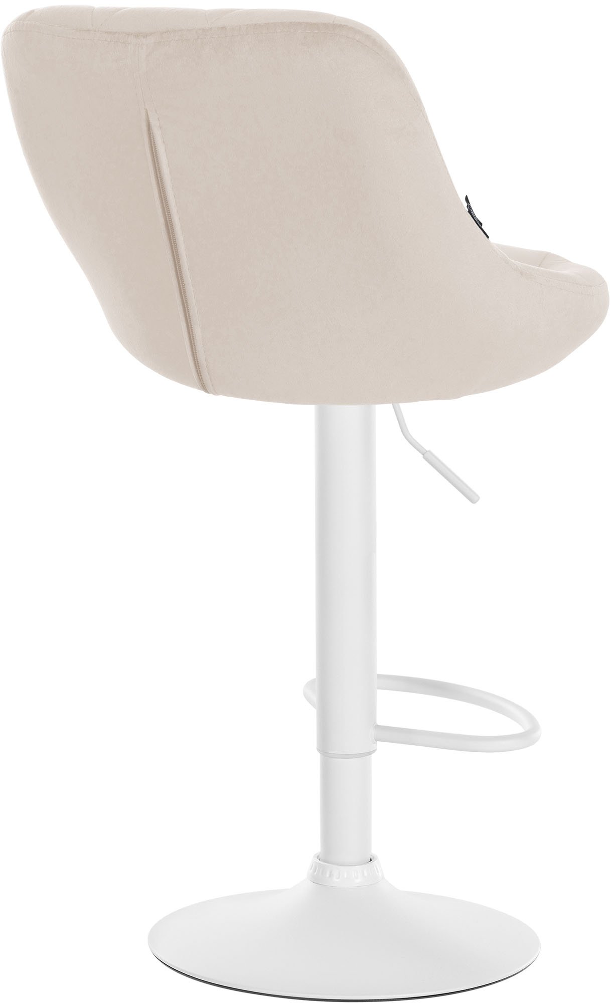 Tabouret de bar Lazio en velours avec pied en métal