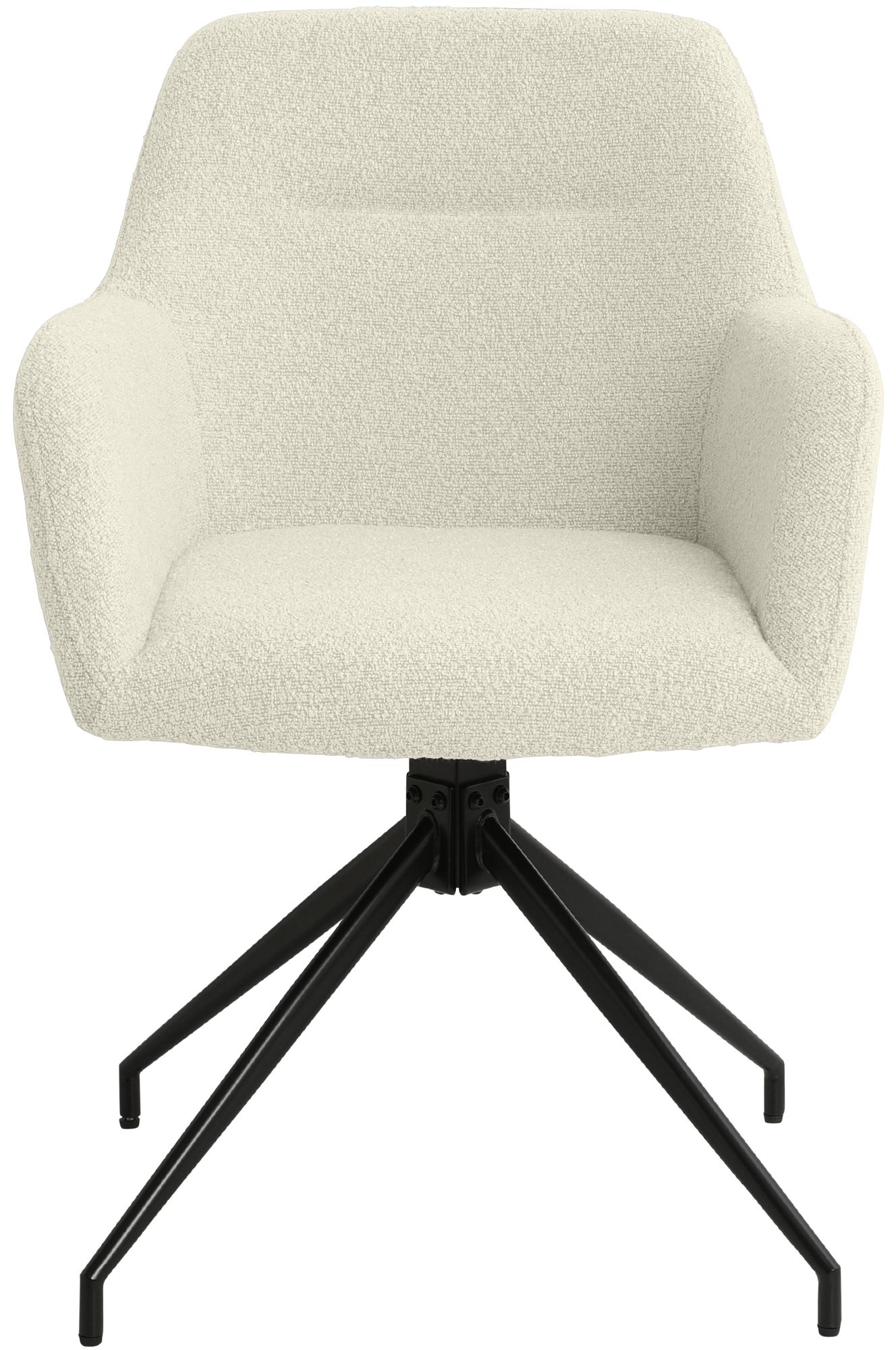 Chaise de salle a manger Merlinda en tissu teddy
