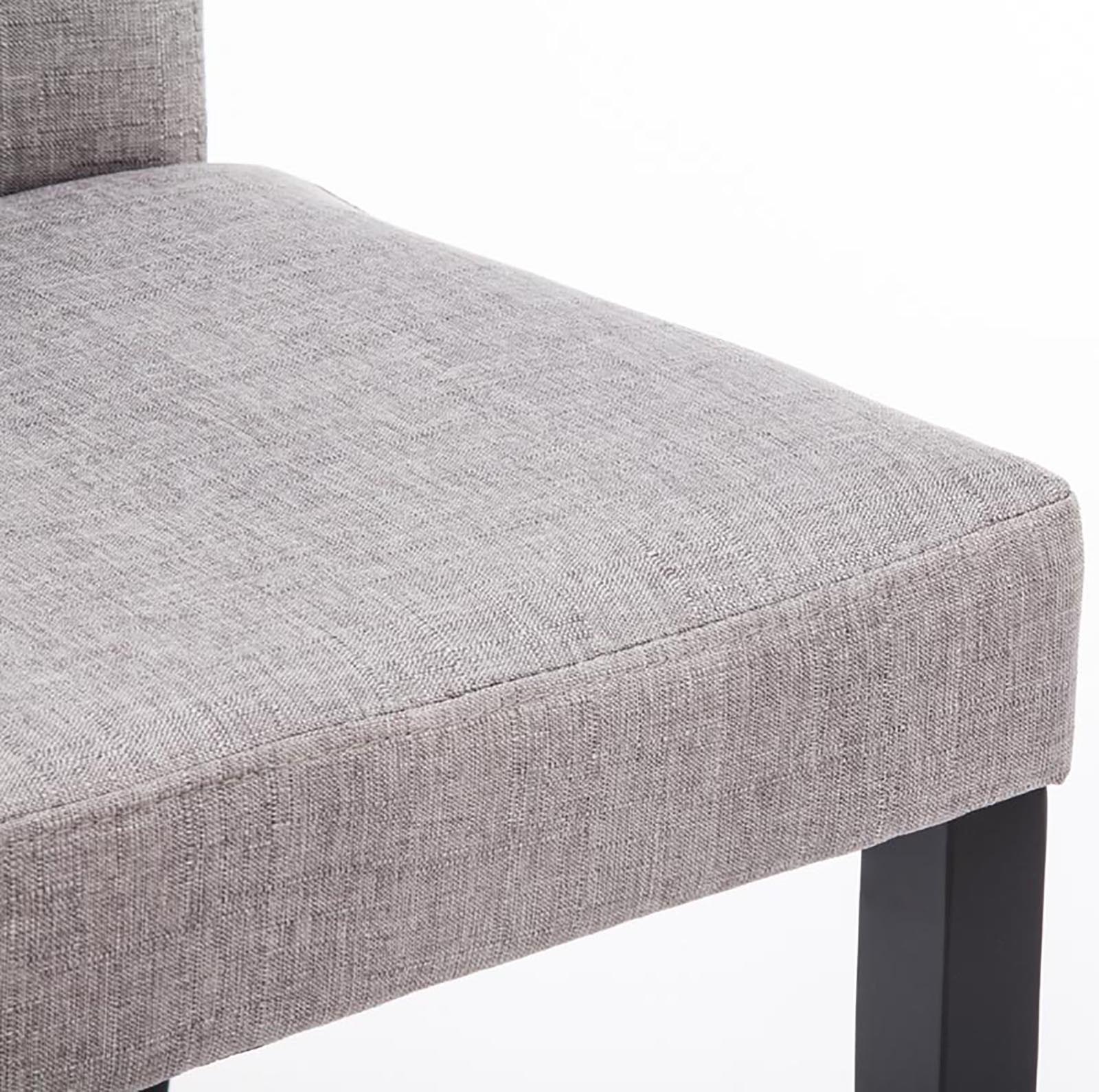 Lot de 2 Chaises de salle à manger Ina Tissu avec pieds en Bois