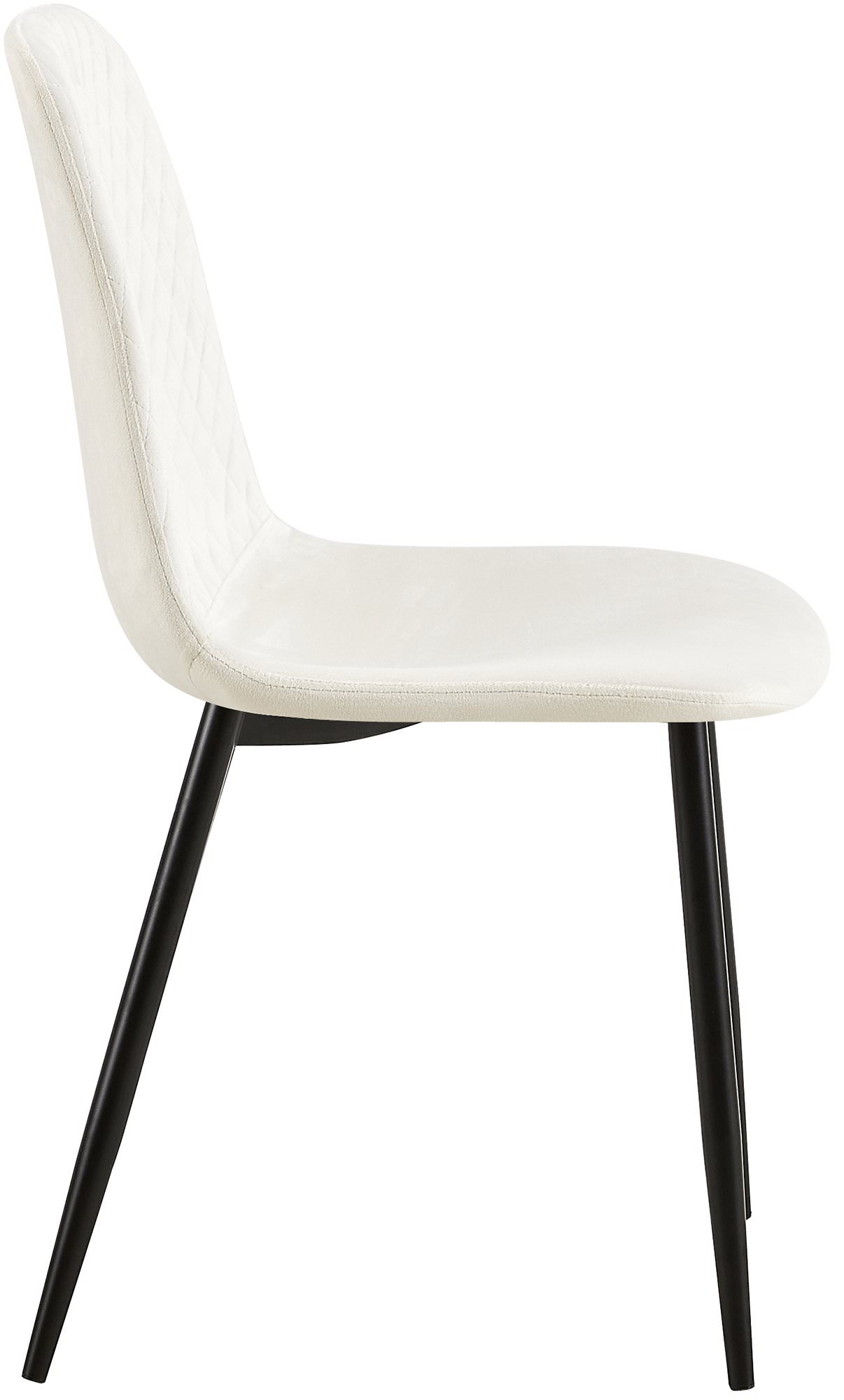 Lot de 4 Chaises de salle à manger Giverny avec Piètement en métal noir