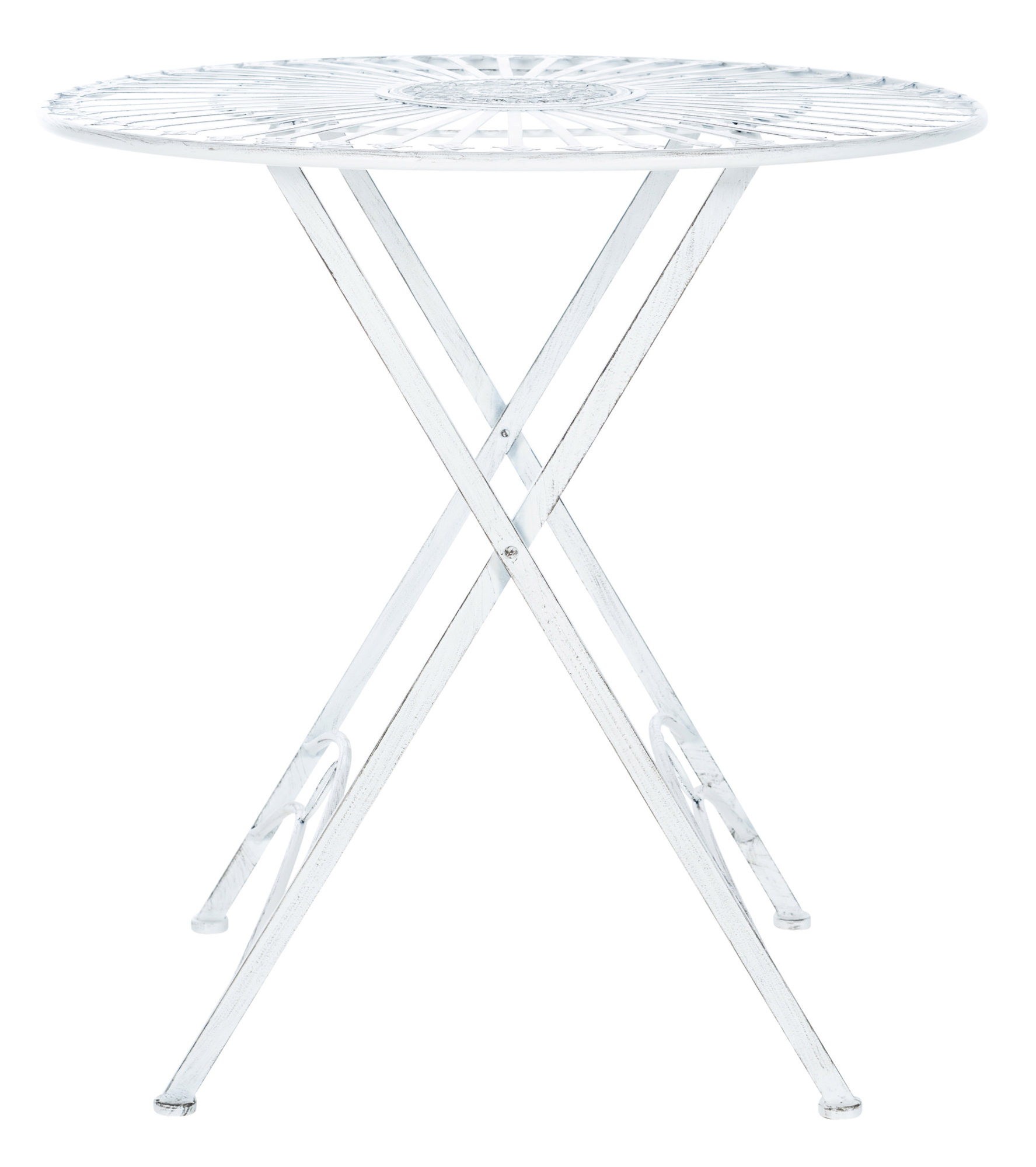 Table d'extérieur Tegal en Fer avec pieds croisés