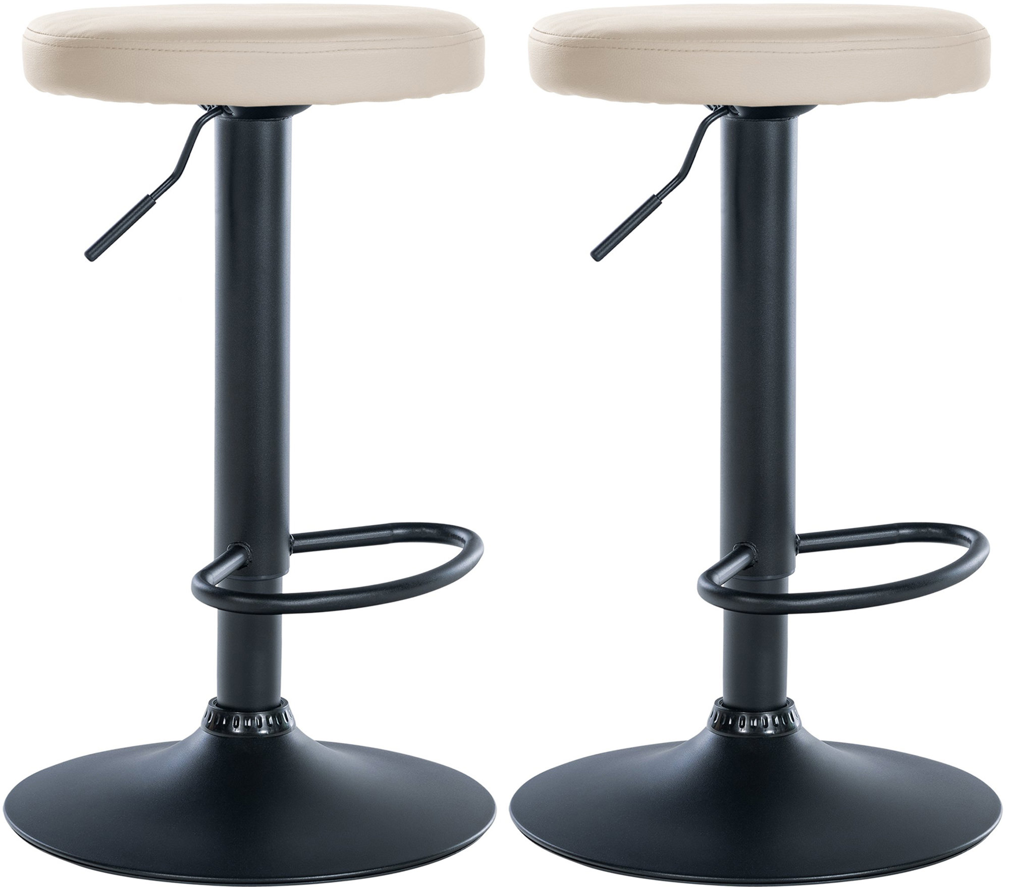 Lot de 2 tabourets de bar Ponte en similicuir