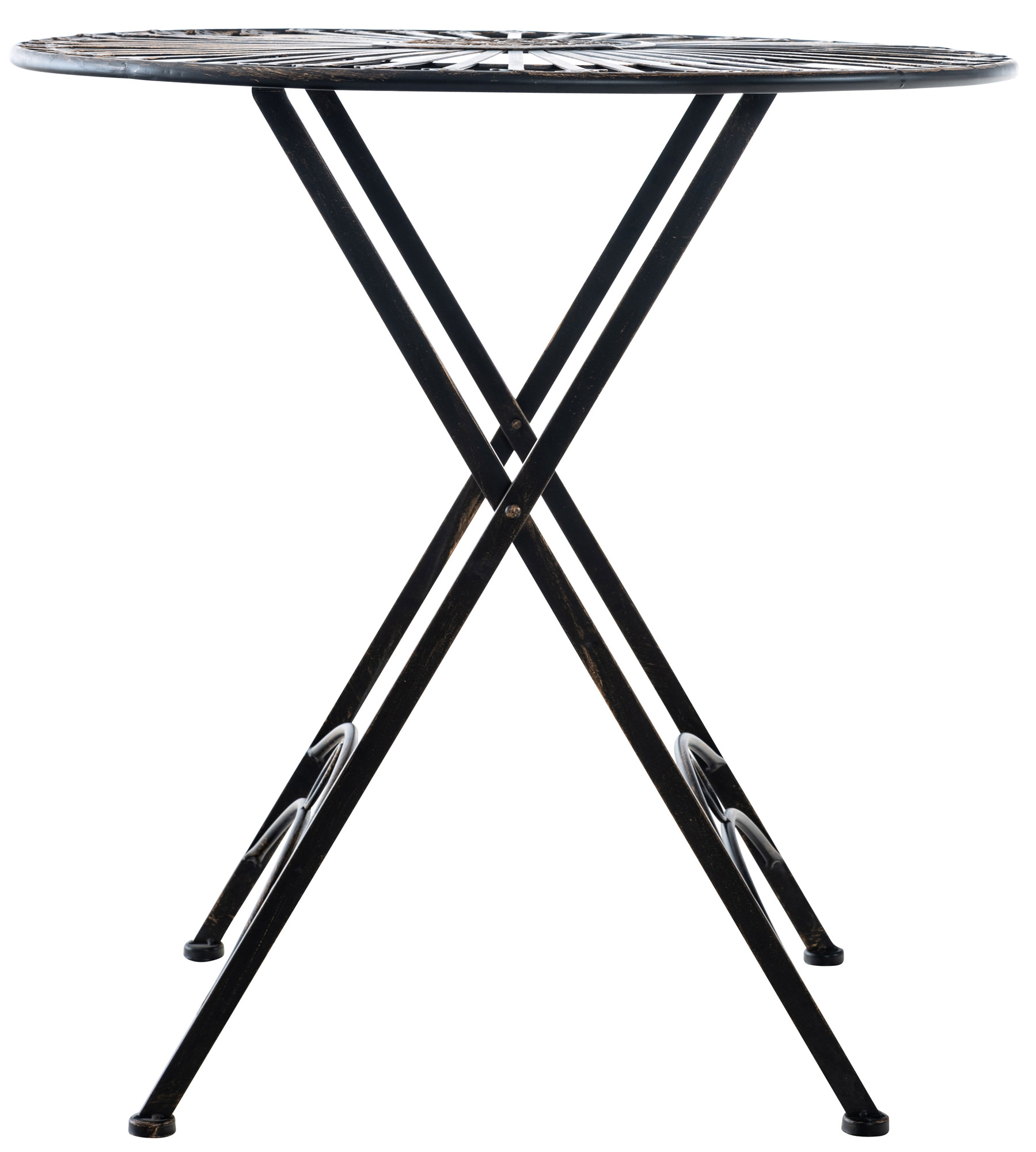 Table d'extérieur Tegal en Fer avec pieds croisés