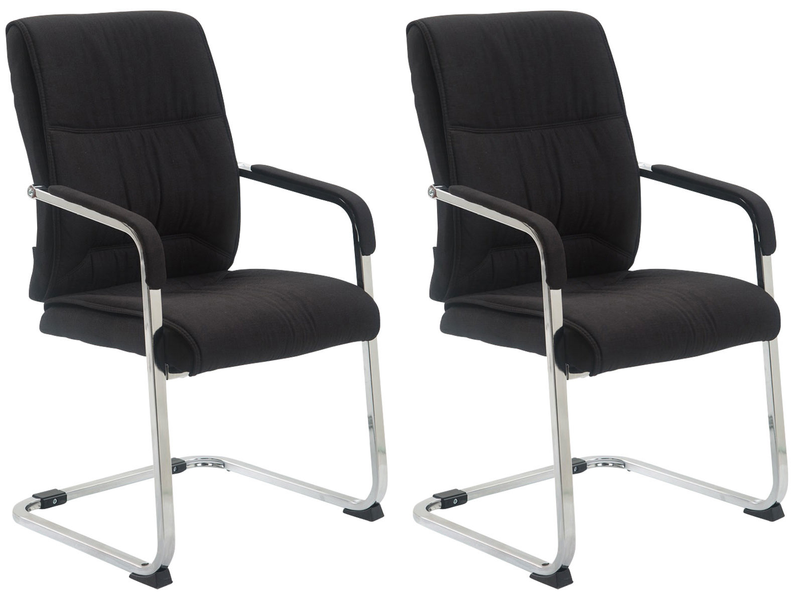 CLP Lot de 2 Chaises Cantilever XXL Anubis en Tissu avec accoudoirs