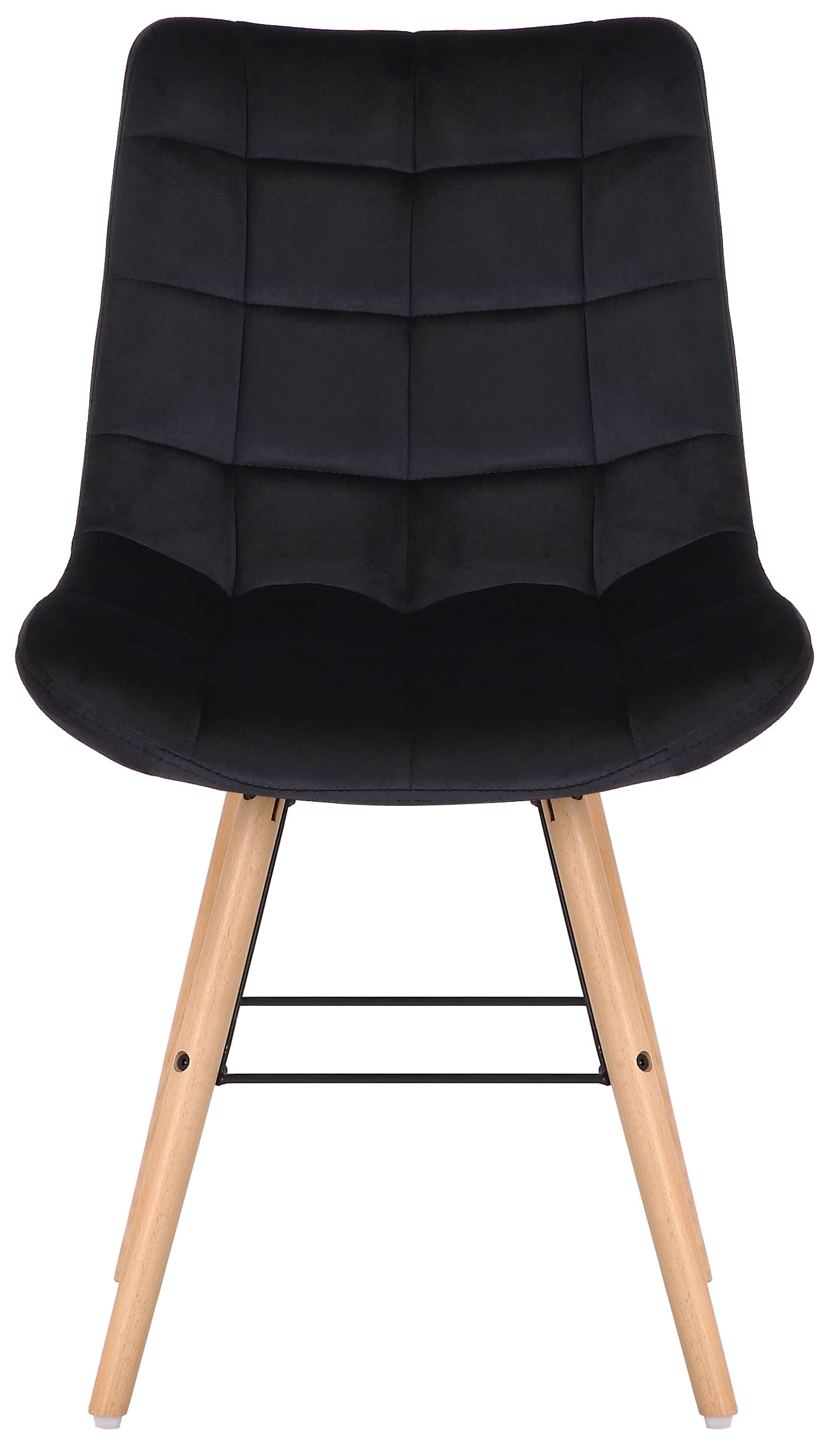 Lot de 2 chaises de salle à manger Leni velours