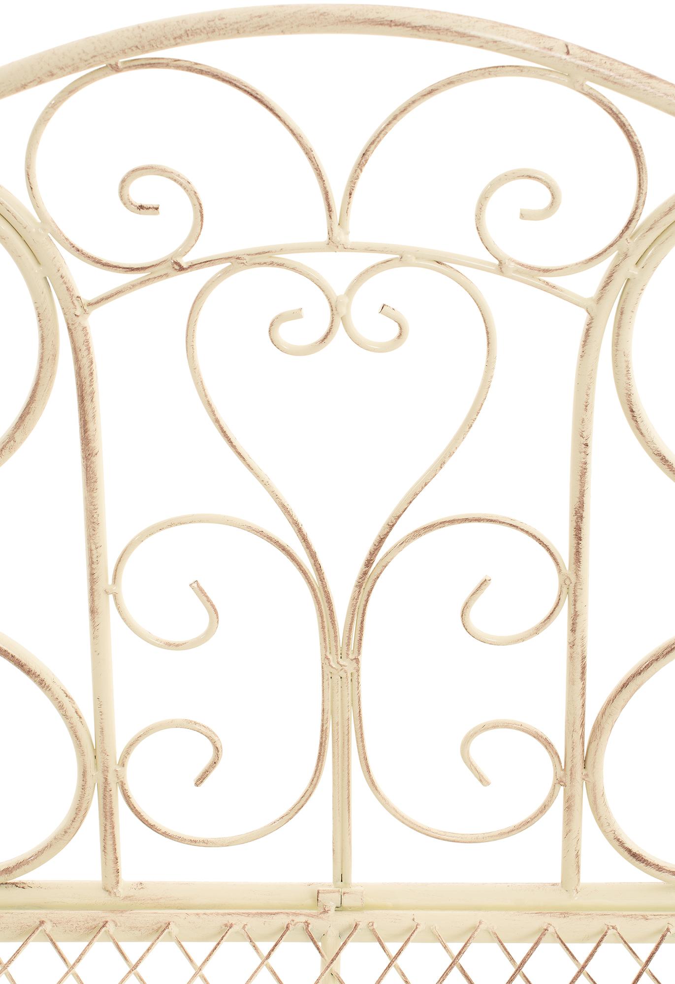 Banc de jardin au style antique Tara en fer forgé