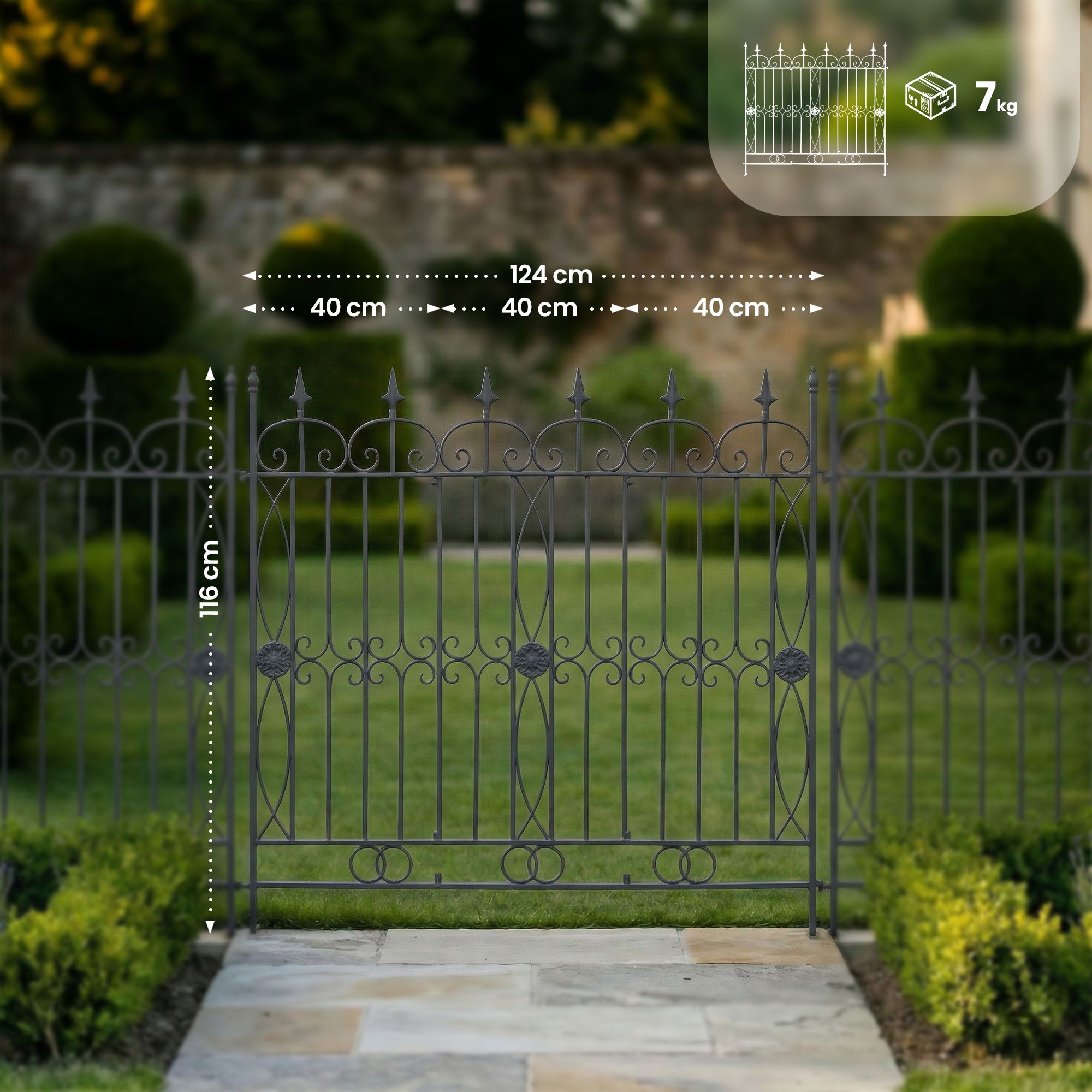 Lot de 4 barrières de jardin Mangold robuste pratique et facile à installer pour délimiter et protéger vos espaces extérieurs