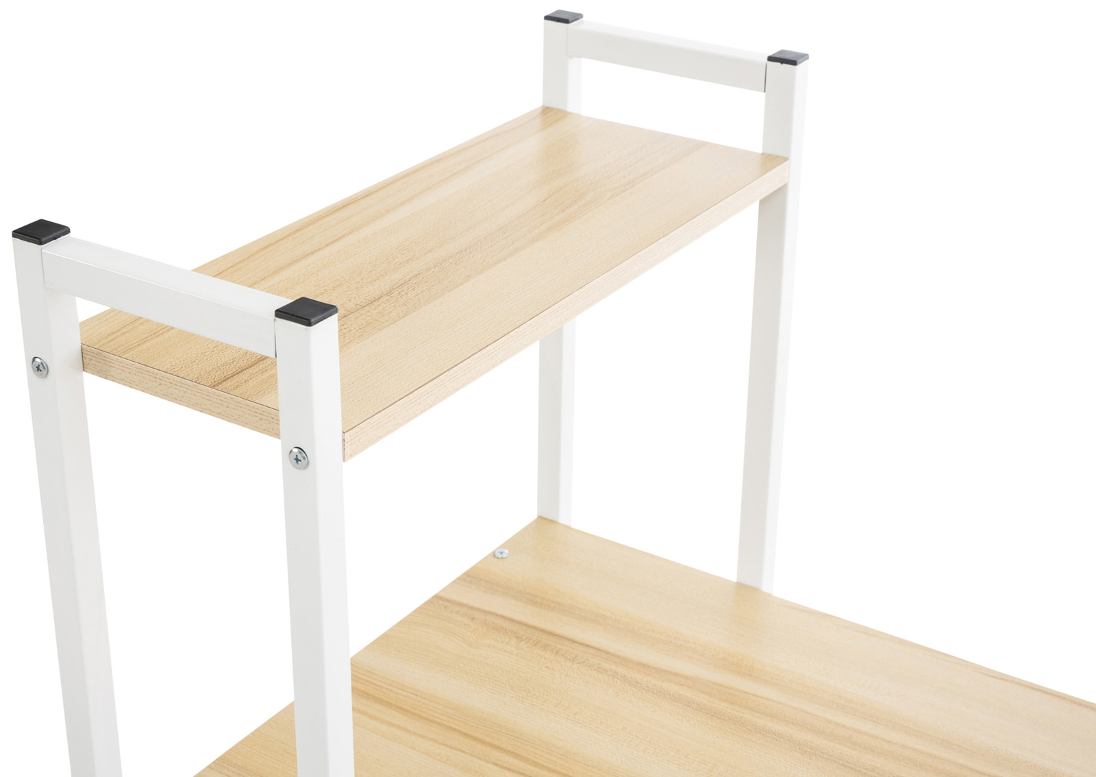 Bureau Poe avec Plateau en MDF Cadre en Tubes d'acier et Colonne de rangement