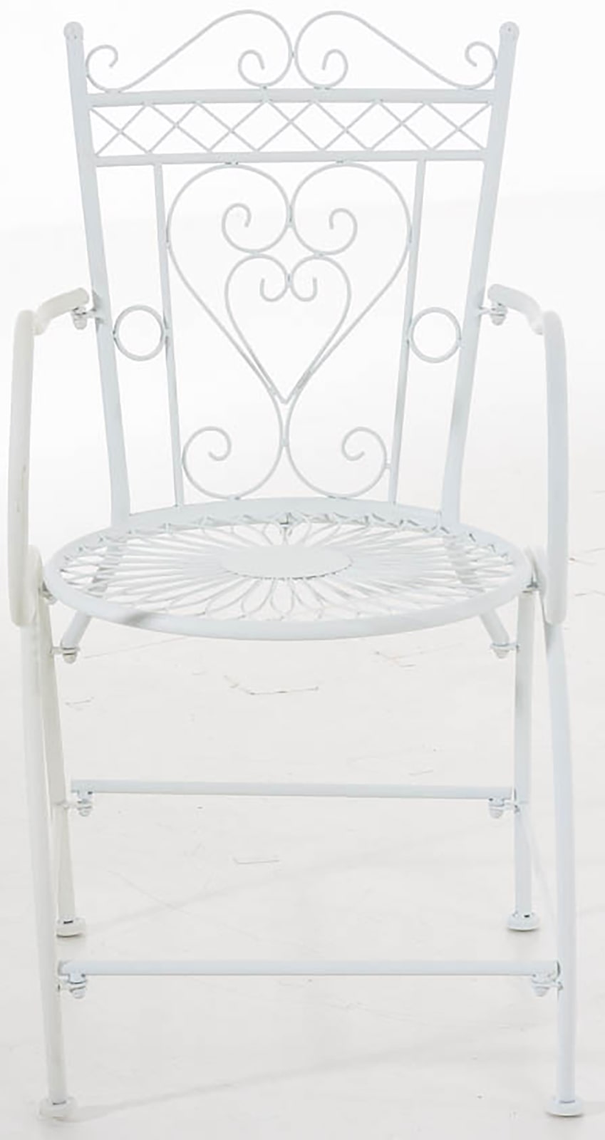 Lot de 2 Chaises de jardin Sheela en fer avec accoudoirs et repose-pieds