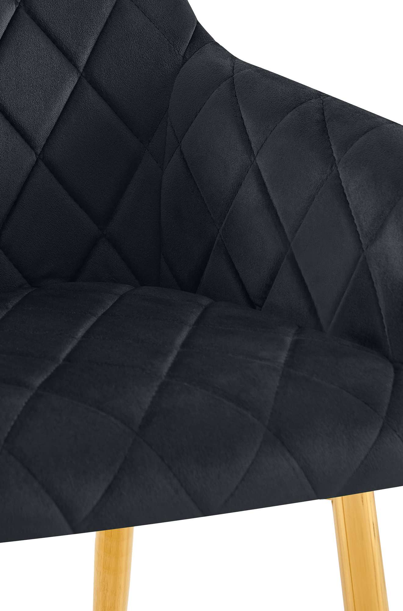 Lot de 2 chaises de salle à manger Monett velours