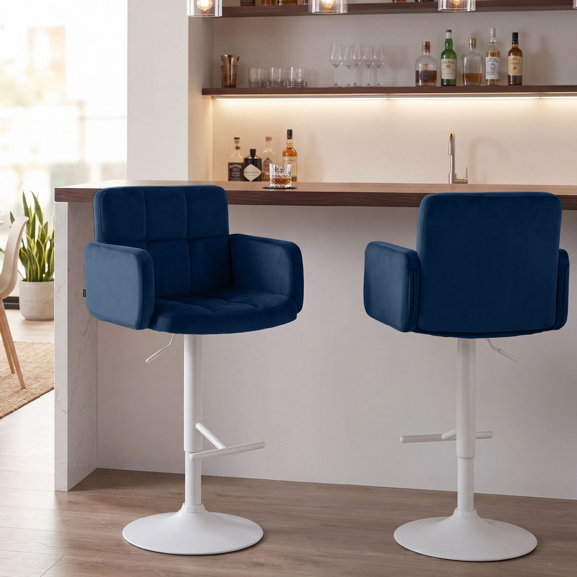 Tabouret de Bar Los Angeles en Velours