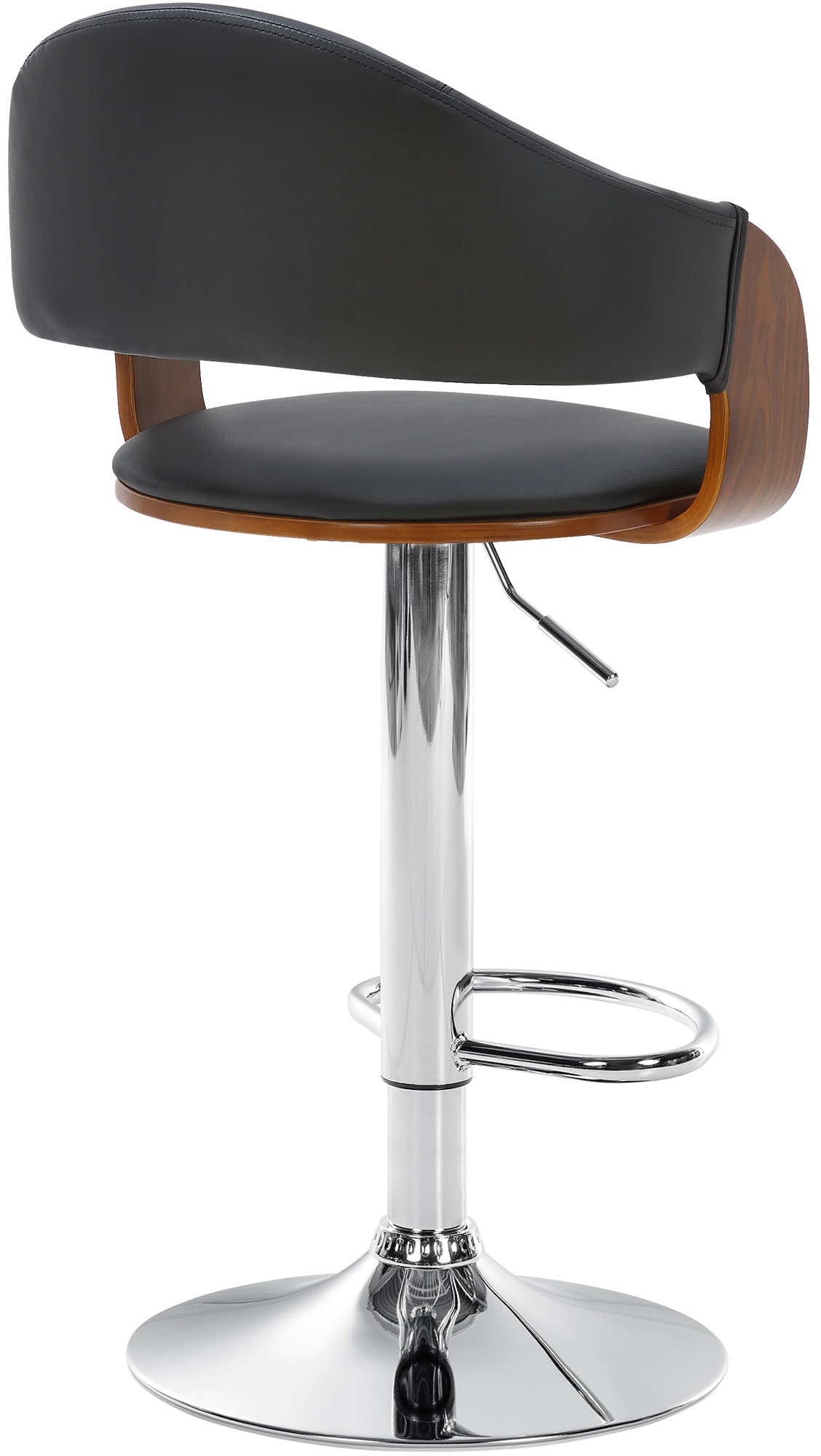 Tabouret de bar Nilse avec Coque en bois assise en similicuir