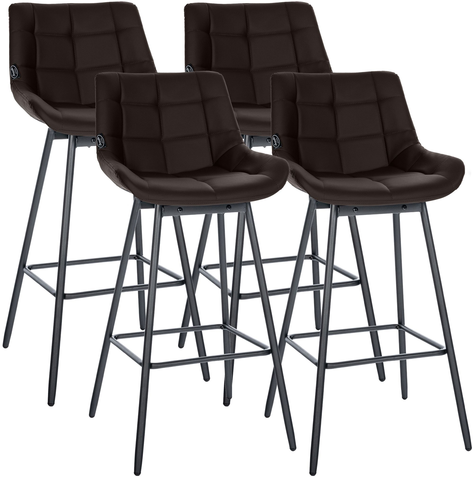 Lot de 4 tabourets de bar Weston pivotants