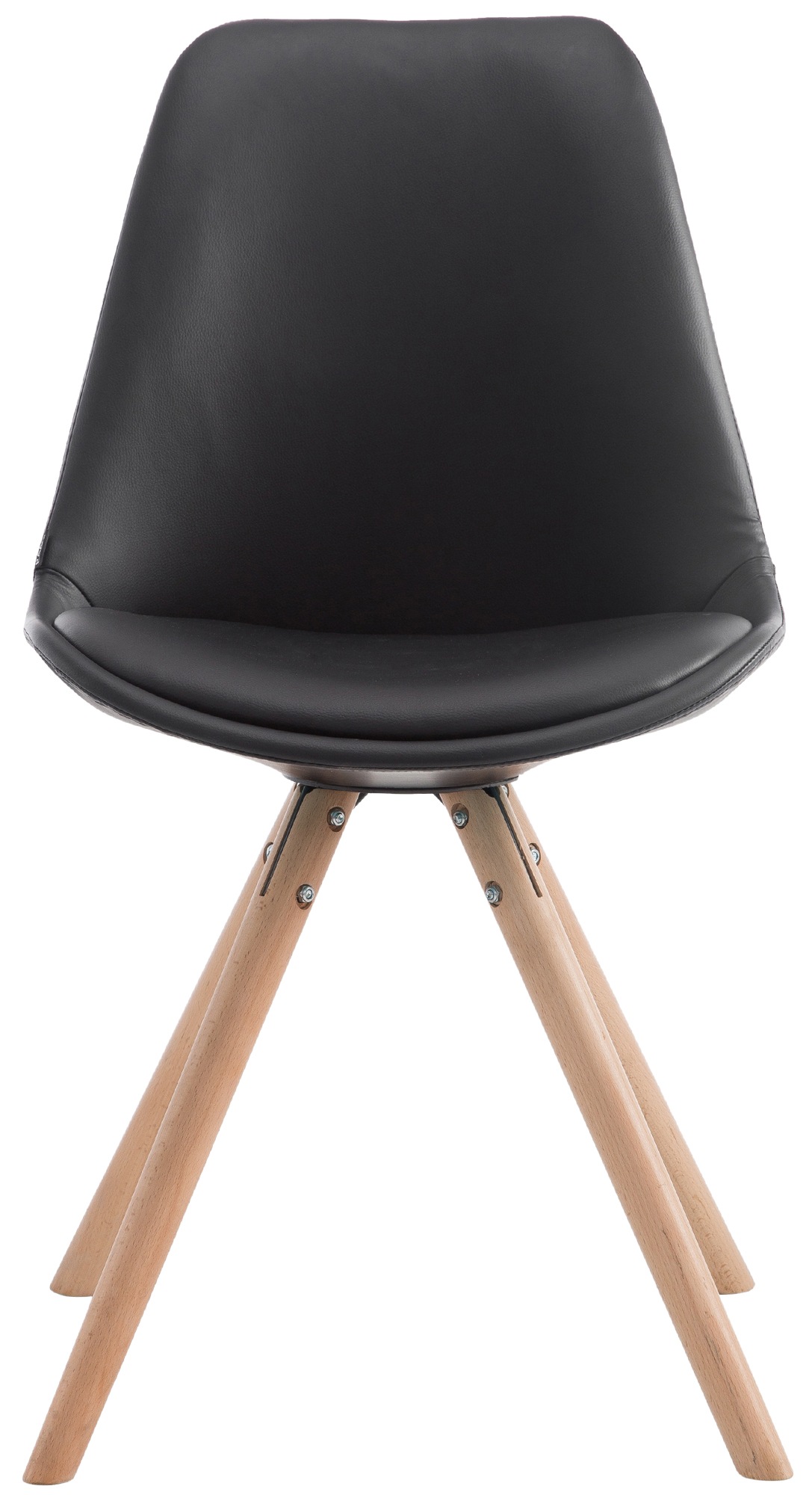Chaise visiteur LAVAL similicuir pieds ronds