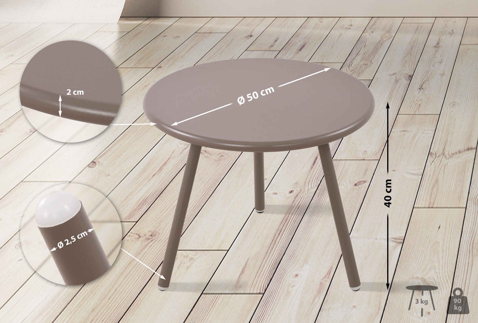 Table basse d'extérieur Berea