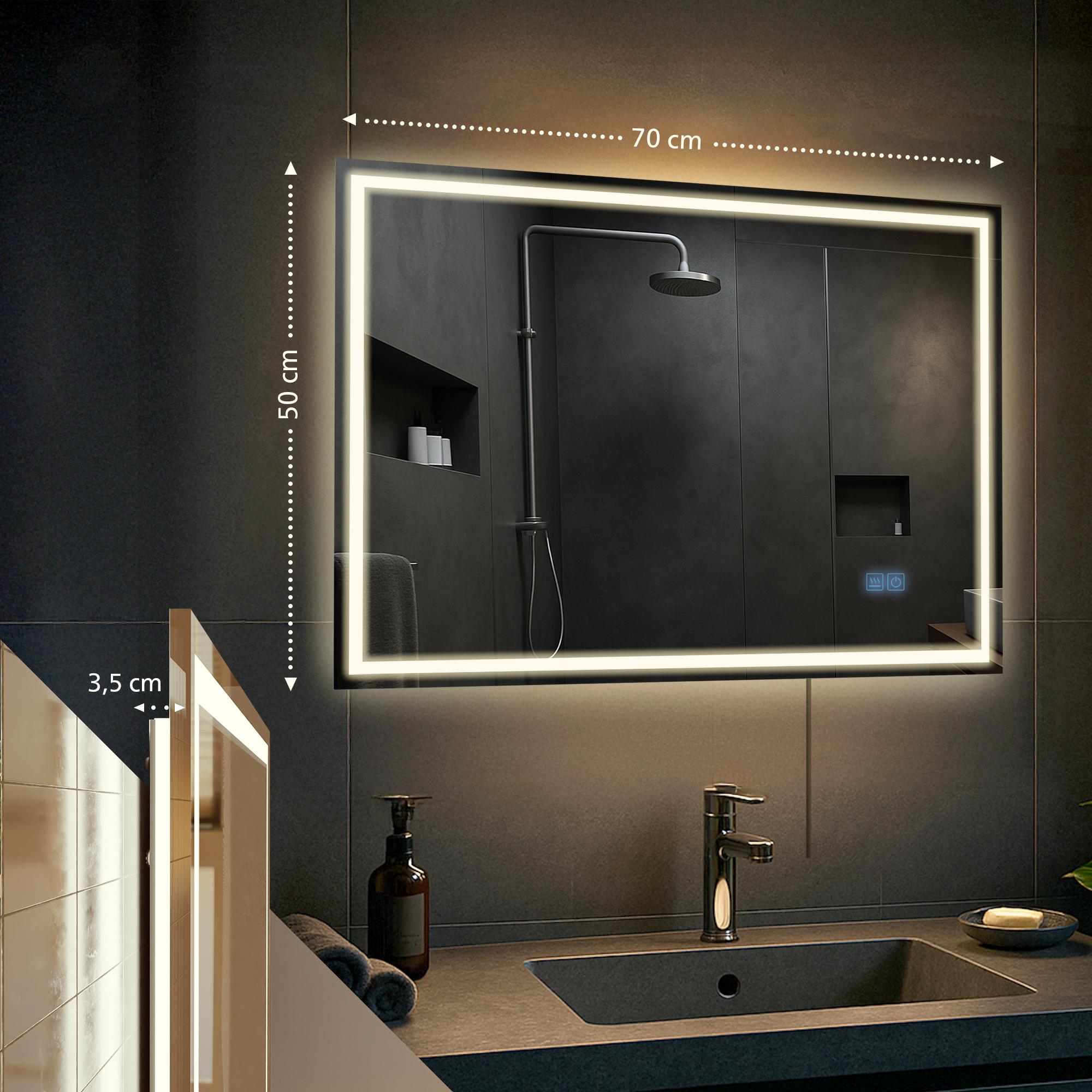 Miroir de Salle de Bain Jaffrey avec Bluetooth