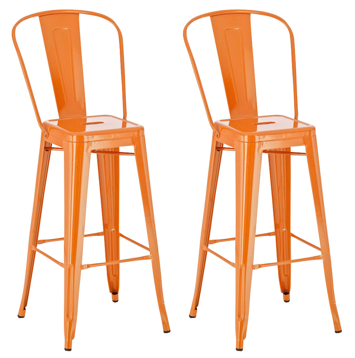 Lot de 2 tabourets de bar Aiden en métal