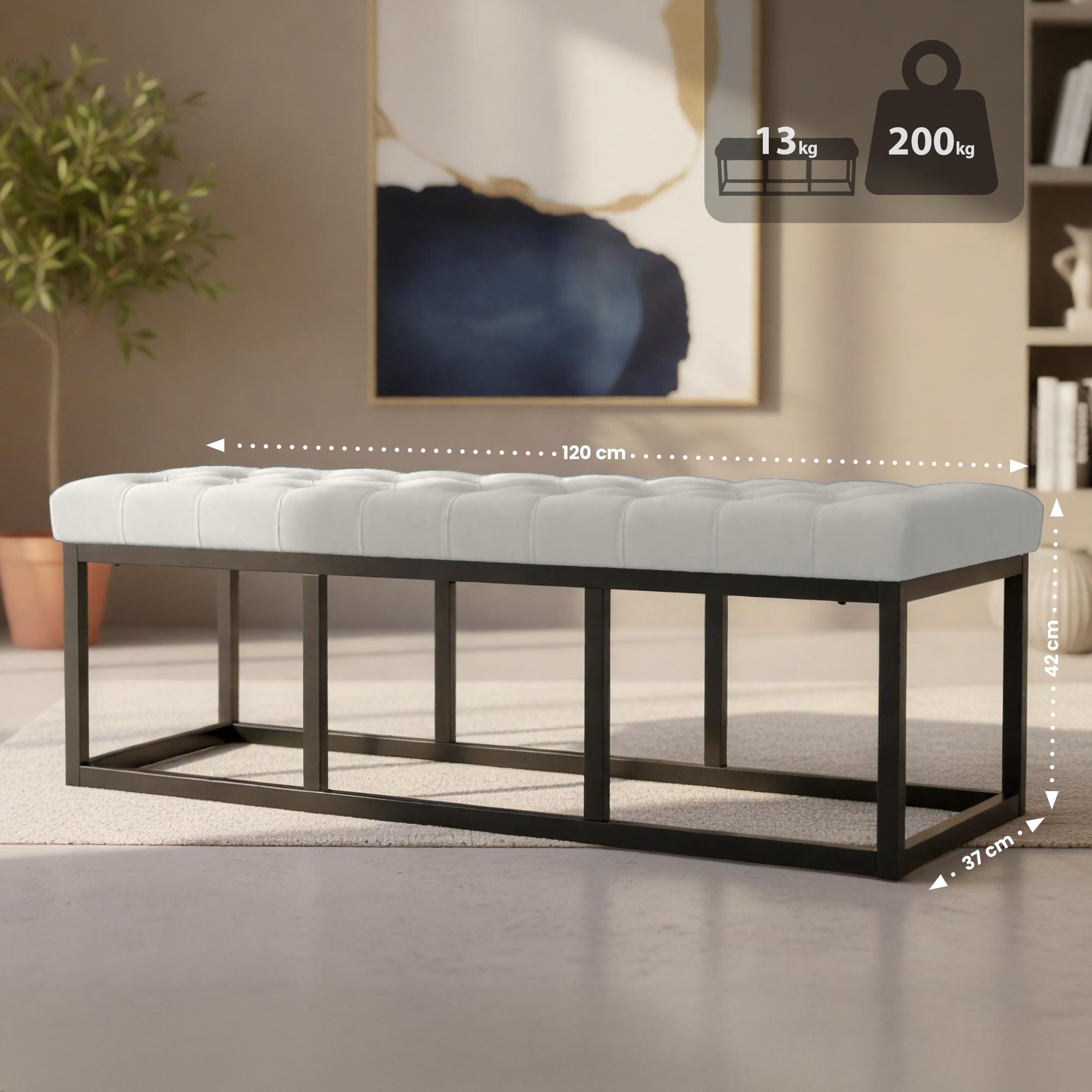 Banc Polson Velours Noir