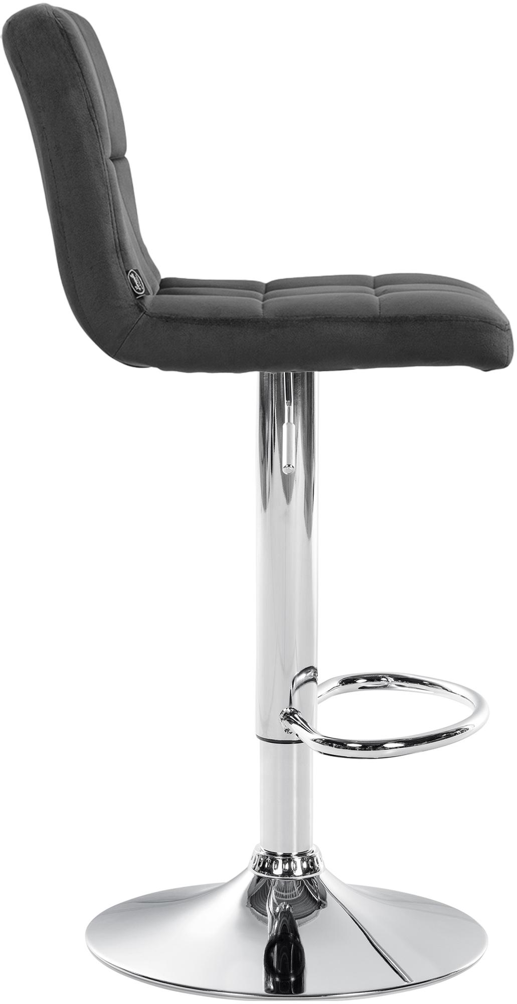 Lot de 2 tabourets de bar Peru velours