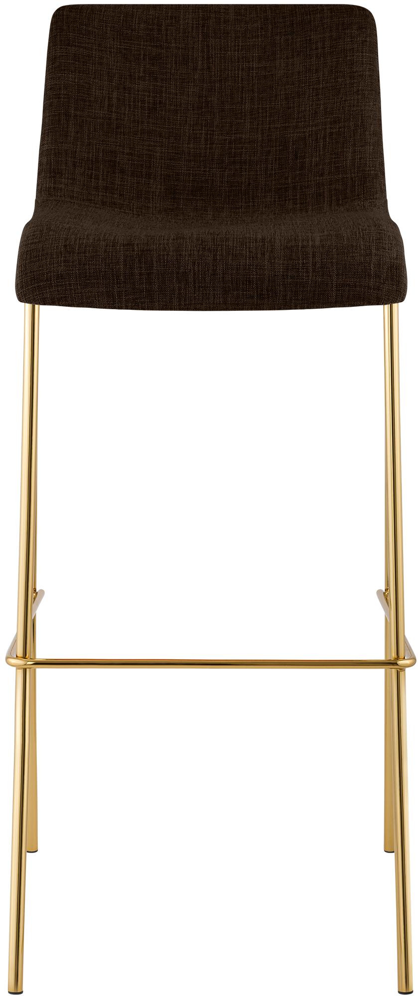 Tabouret de bar Hover tissu cadre à quatre pieds doré