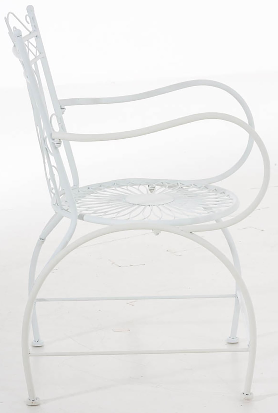 Lot de 2 Chaises de jardin Sheela en fer avec accoudoirs et repose-pieds