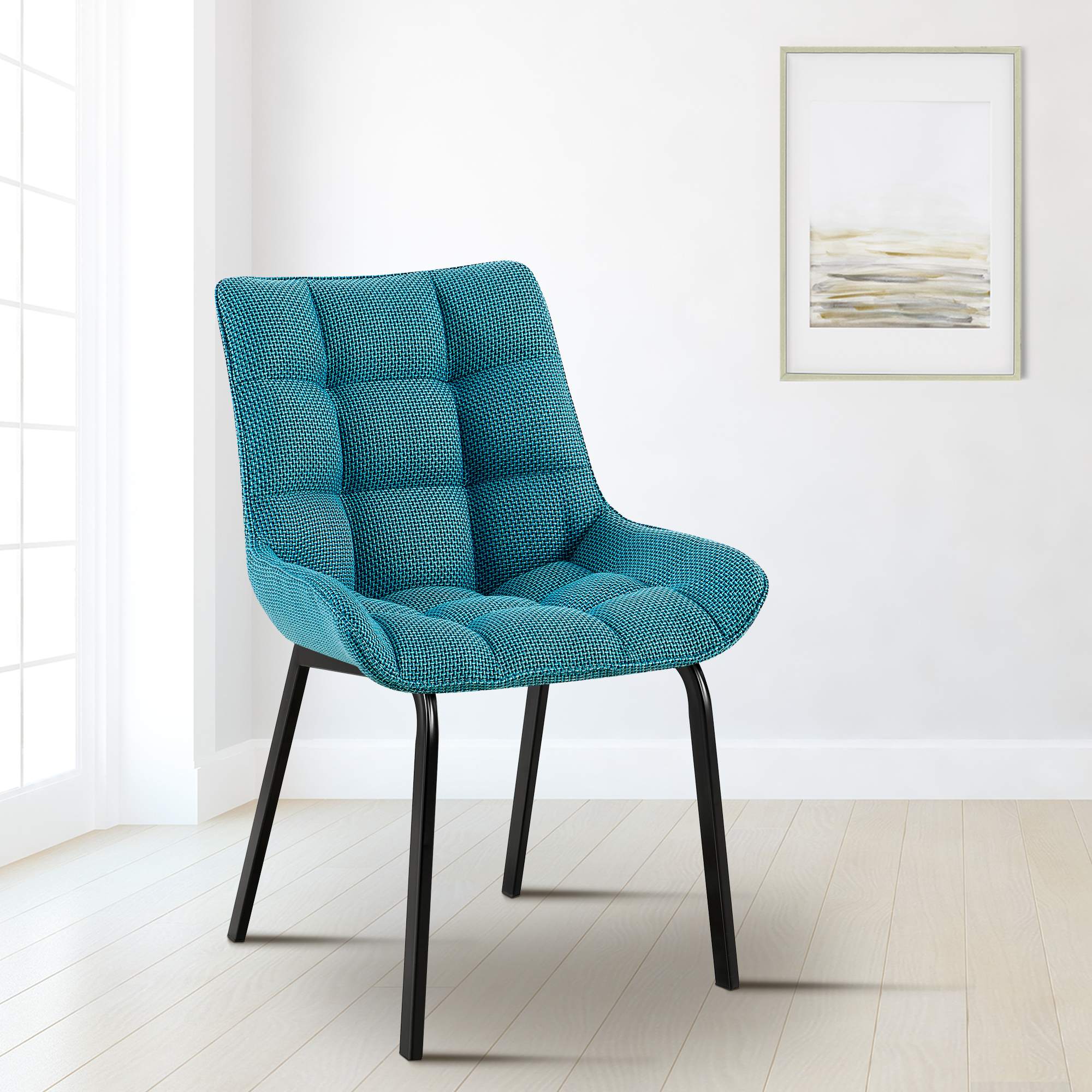 4 x Chaise Saranda en Tissu avec matellassage élégant