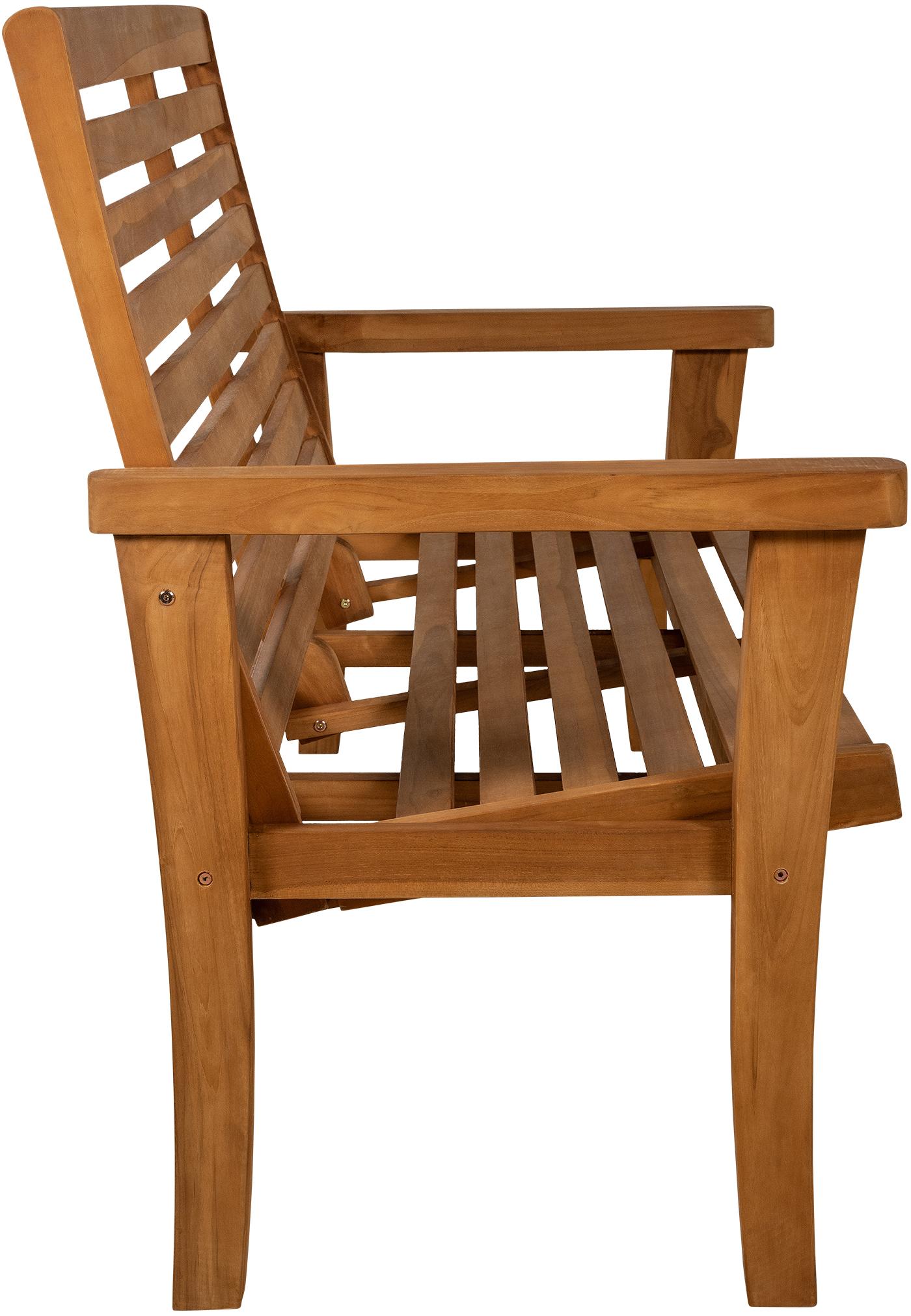 Banc en teck Nicosia avec dossier inclinable