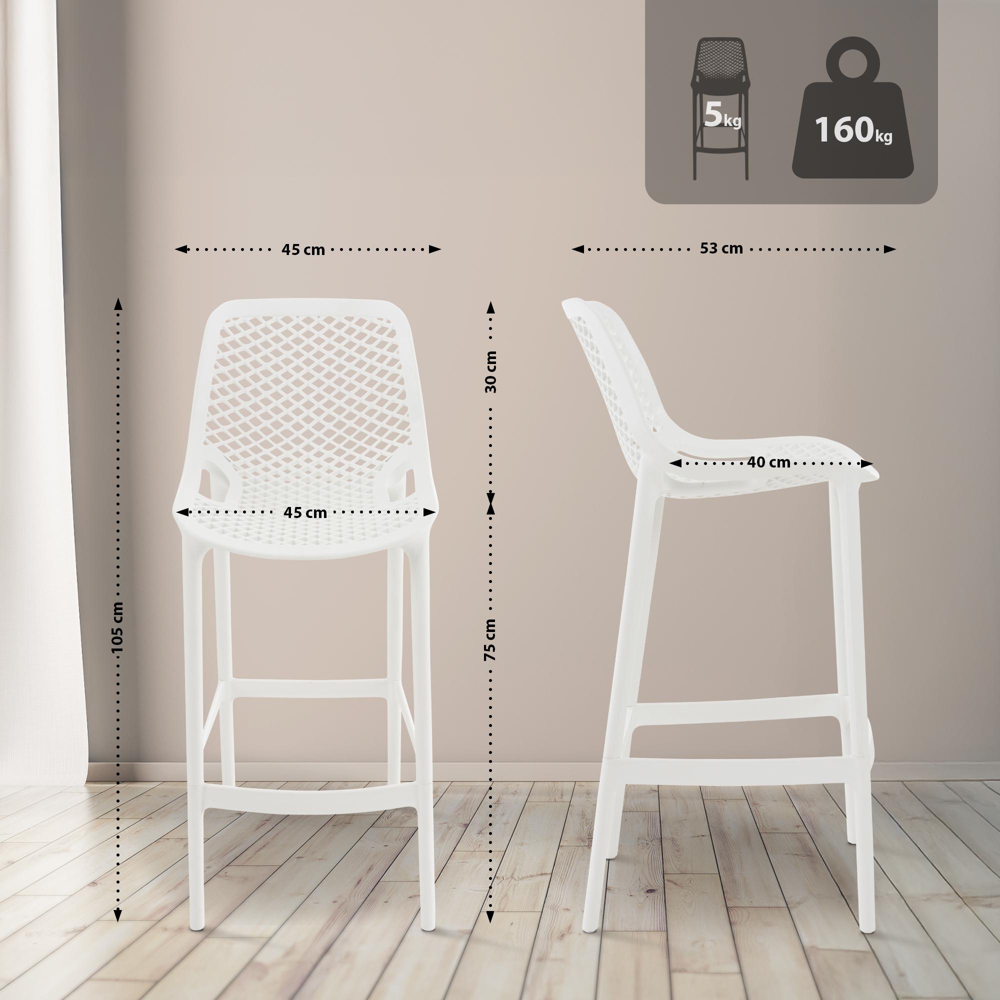 Lot de 2 tabourets de bar extérieurs Air