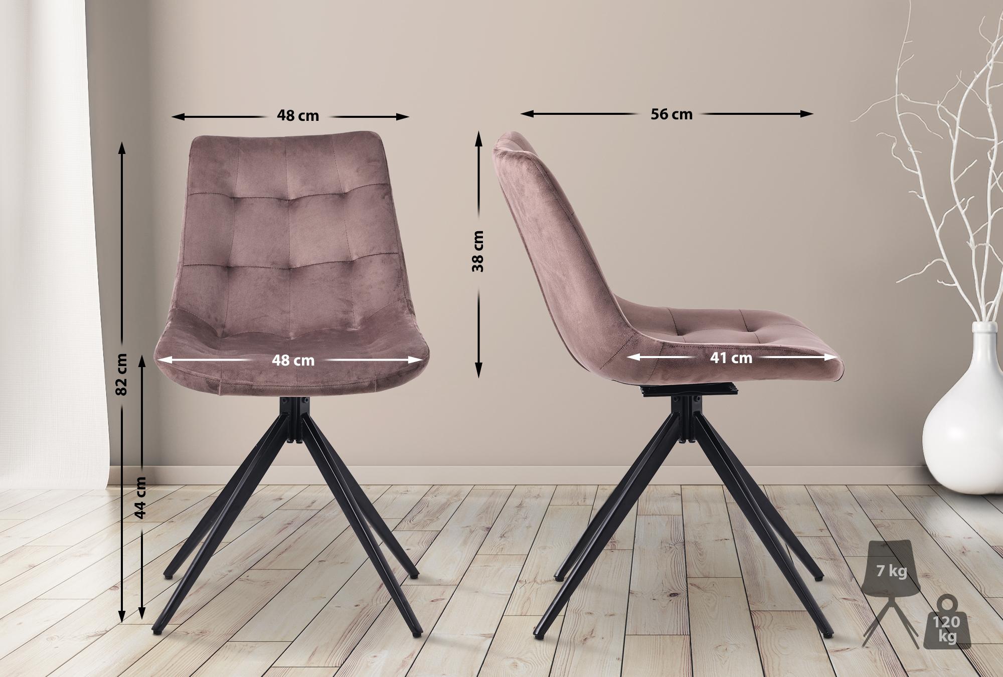 Lot de 2 chaises de salle à manger Merna