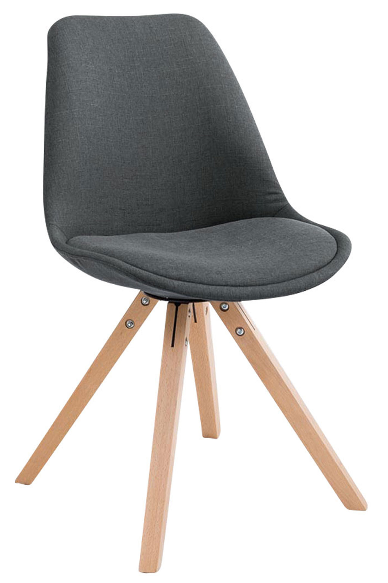 Chaise Toulouse tissu piétement en forme carrée