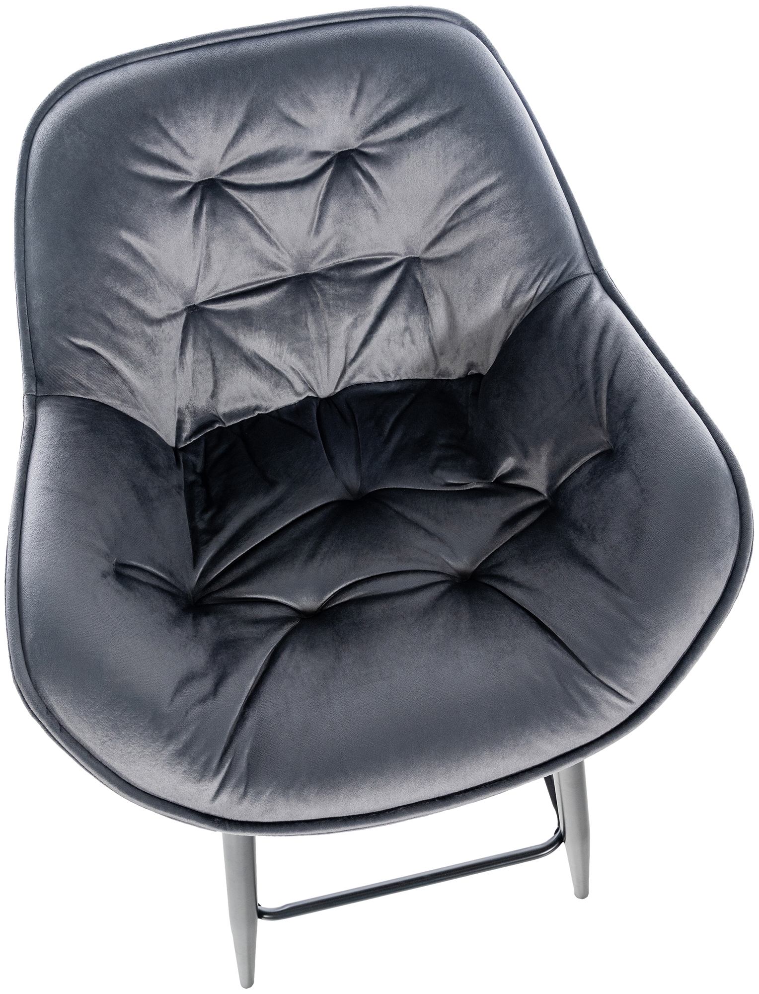 Lot de 2 tabourets de bar Gibson velours hauteur d'assise 76 cm