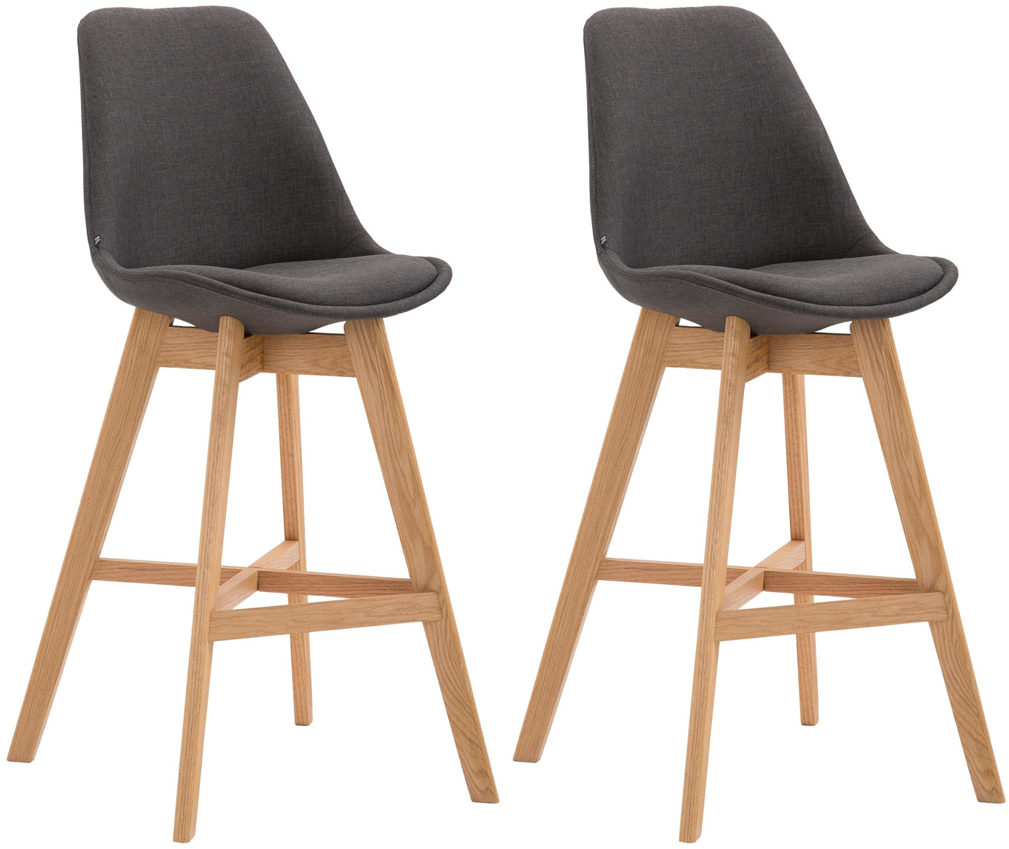 Lot de 2 tabourets de bar Cannes Tissu