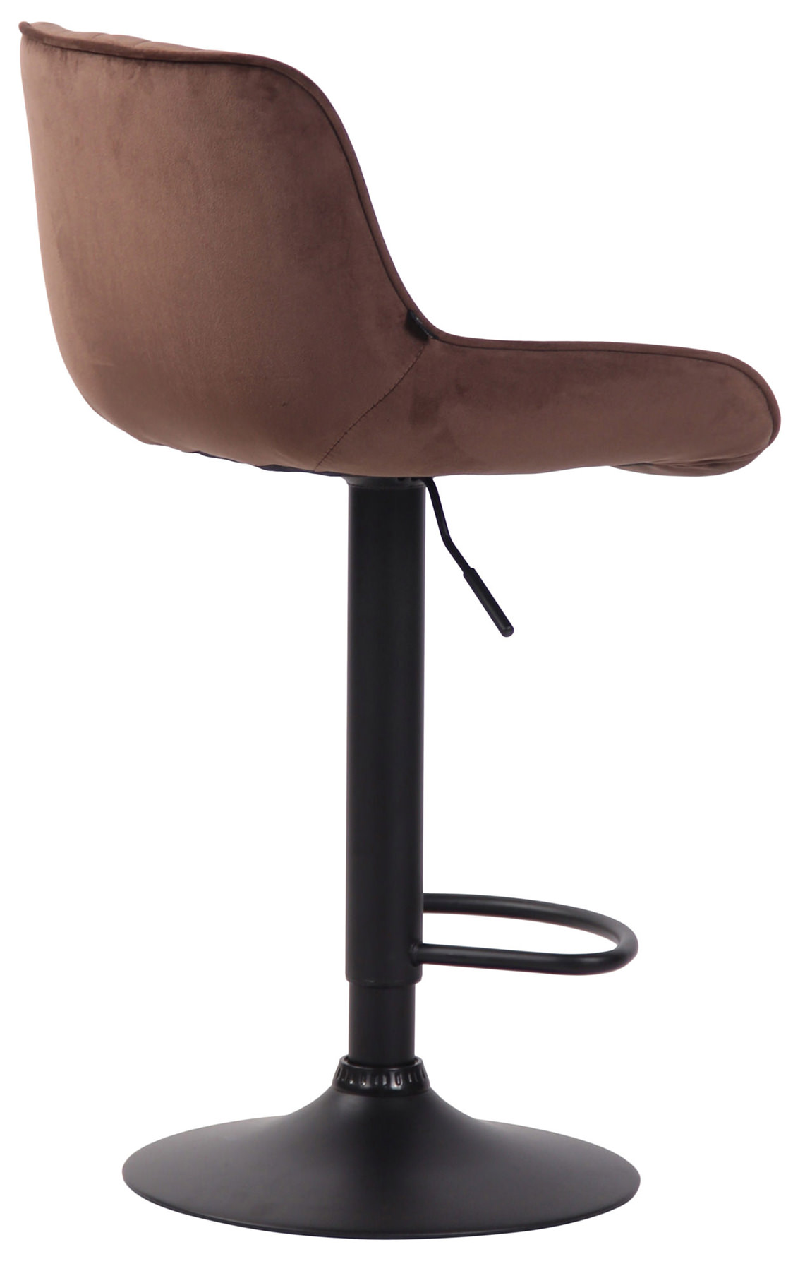 Lot de 2 Tabourets de bar Lentini en Velours Pied trompette en Métal