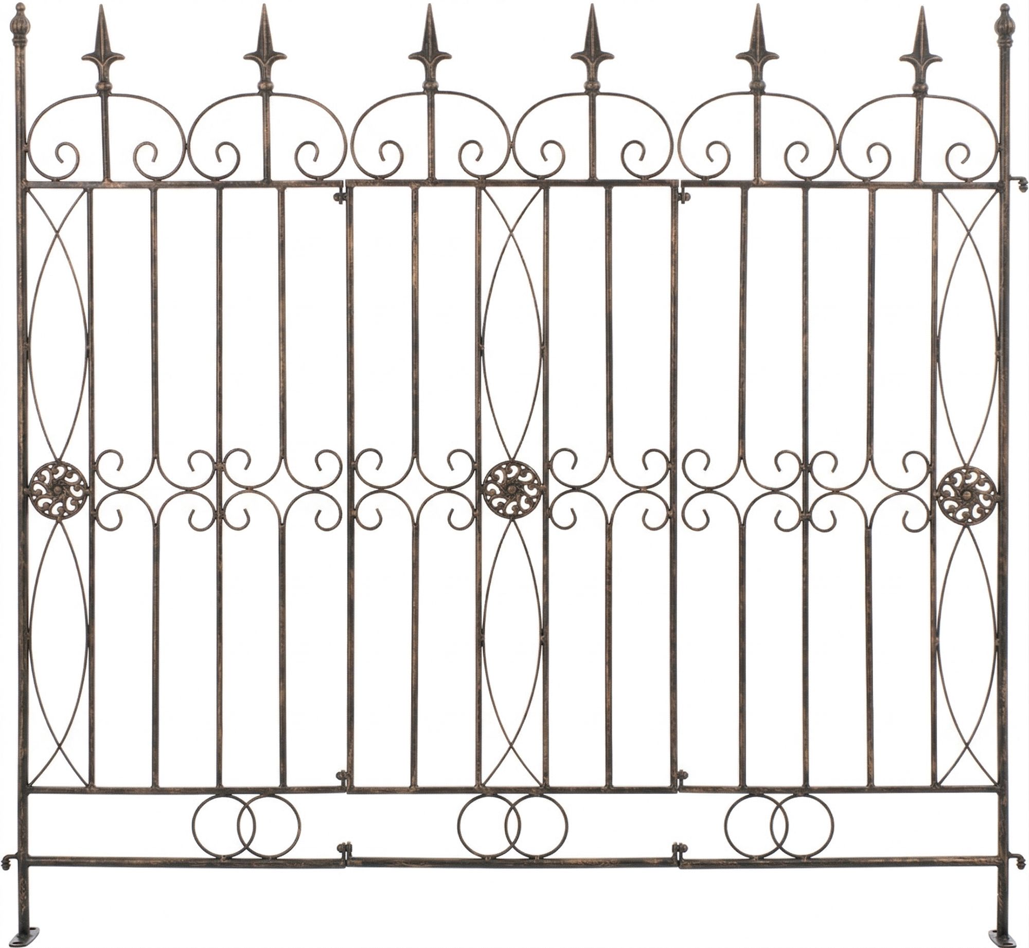 Lot de 4 barrières de jardin Mangold robuste pratique et facile à installer pour délimiter et protéger vos espaces extérieurs
