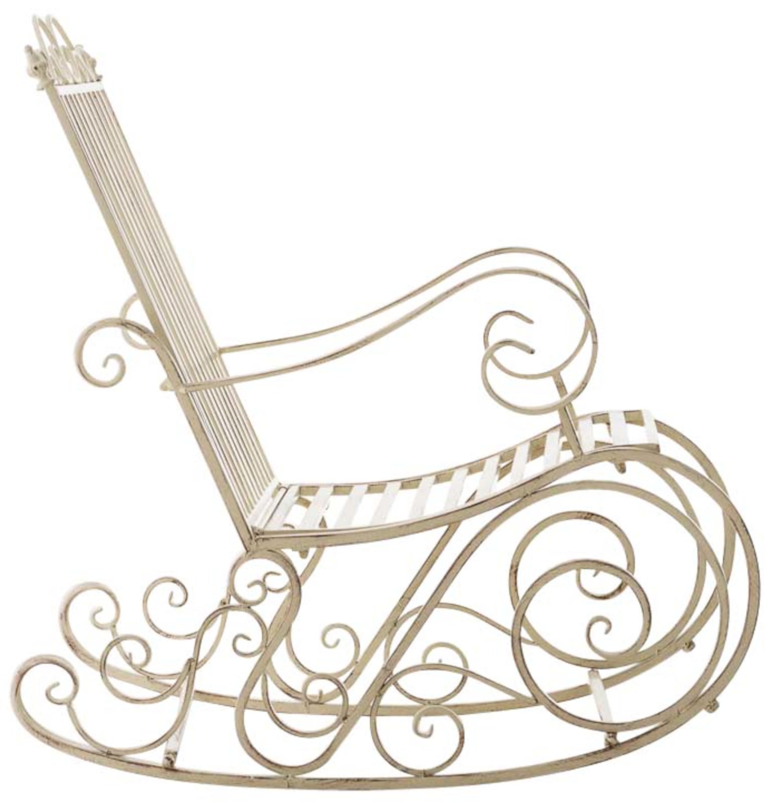 Lot de 2 Fauteuils à bascule d'extérieur Smilla en fer forgé