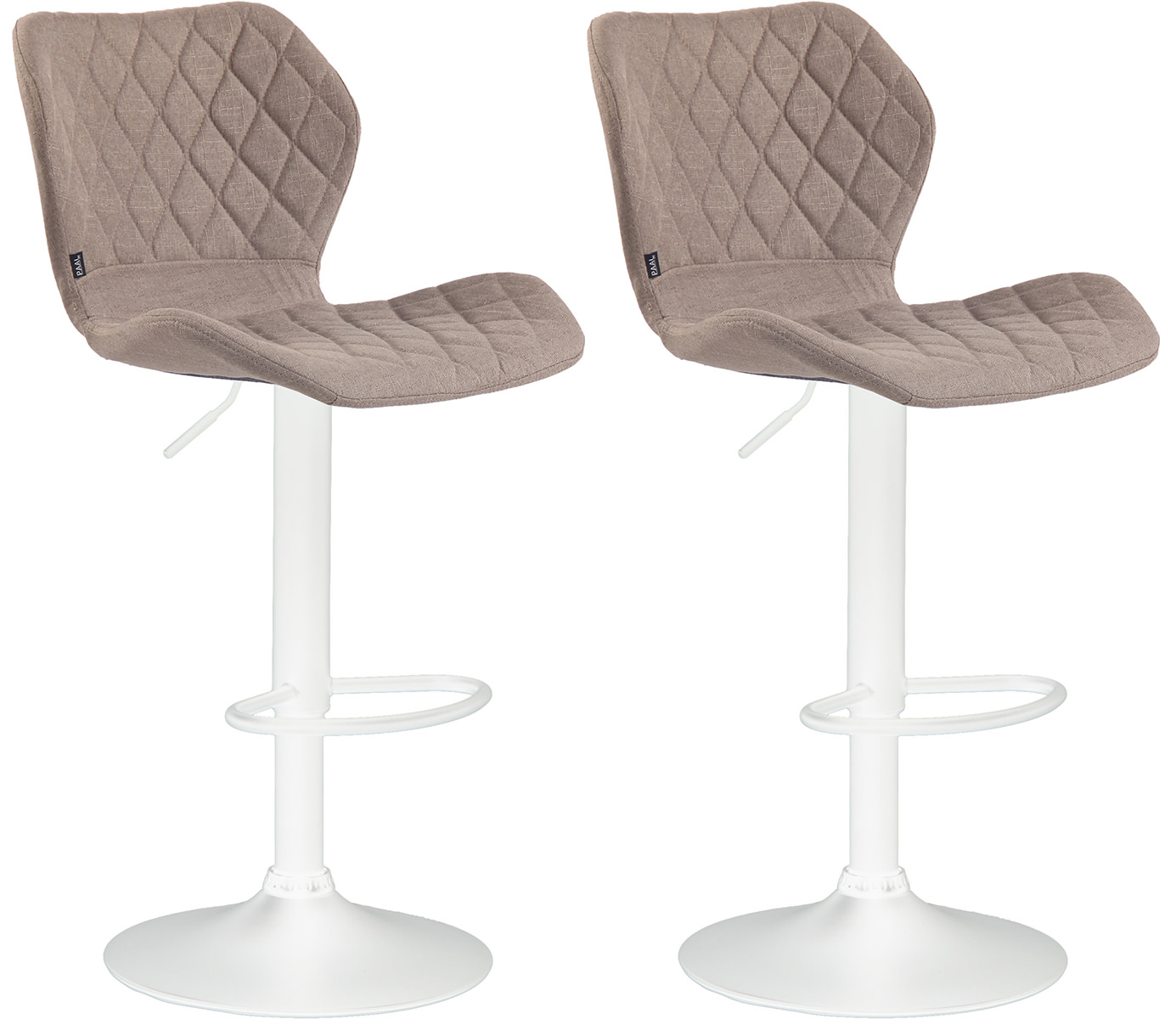 Lot de 2 tabourets de bar Cork en tissu