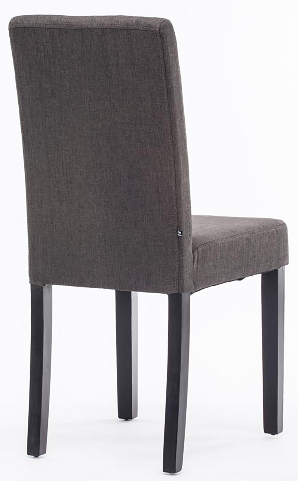 Lot de 2 Chaises de salle à manger Ina Tissu avec pieds en Bois