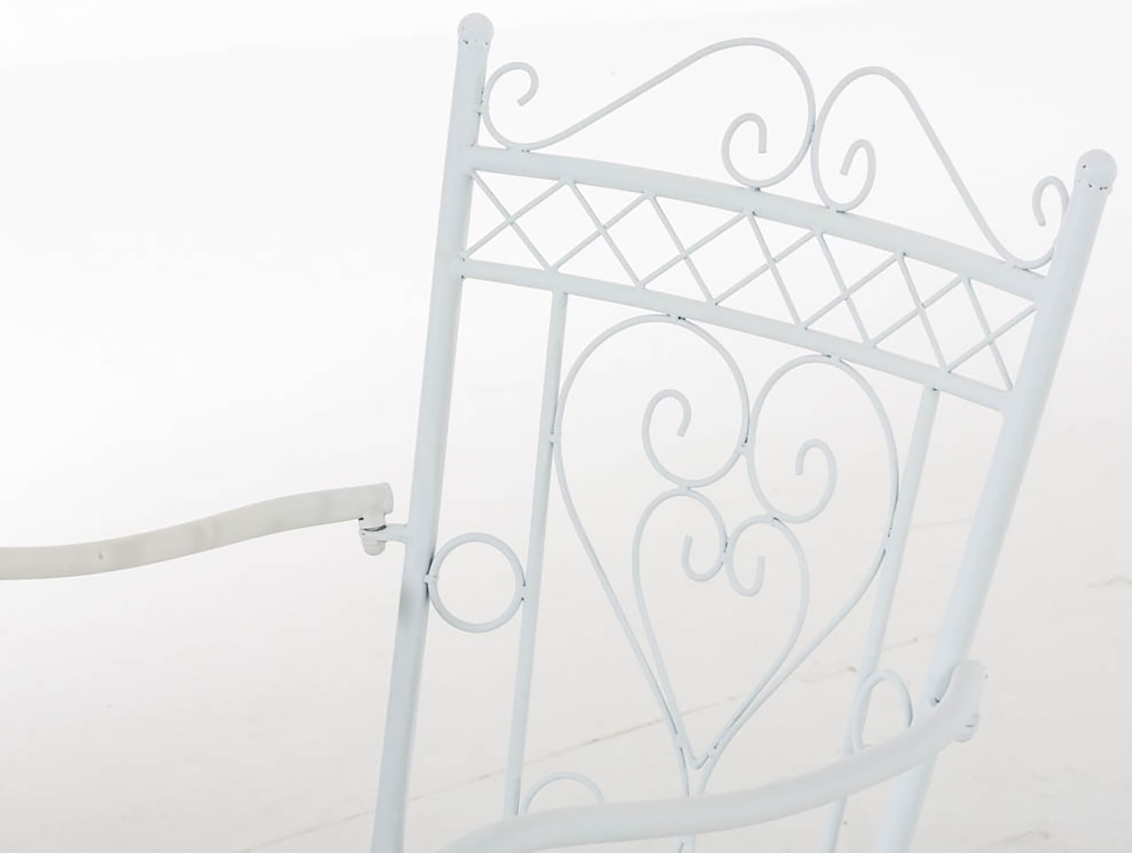 Lot de 2 Chaises de jardin Sheela en fer avec accoudoirs et repose-pieds