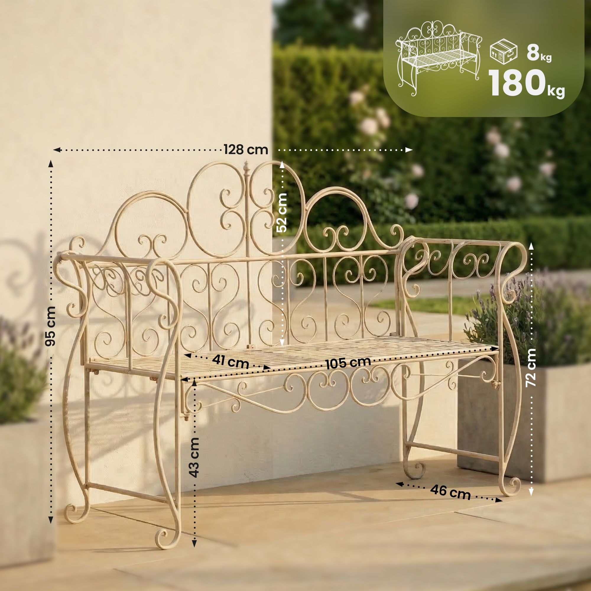 Banc de jardin Minna