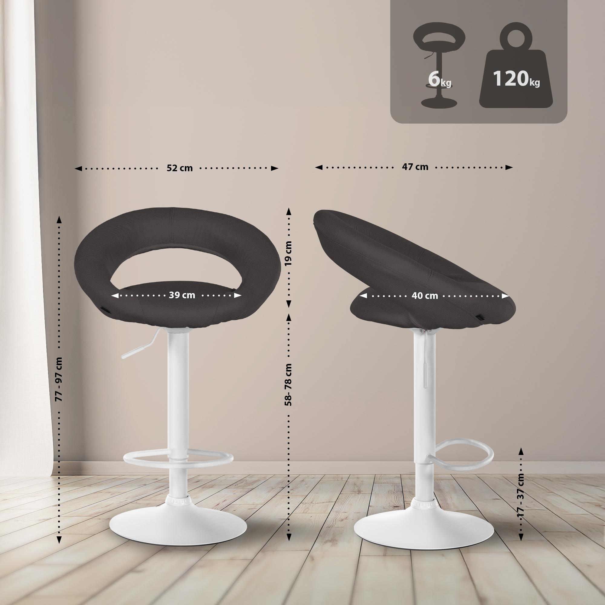 Tabouret de bar Olinda Tissu