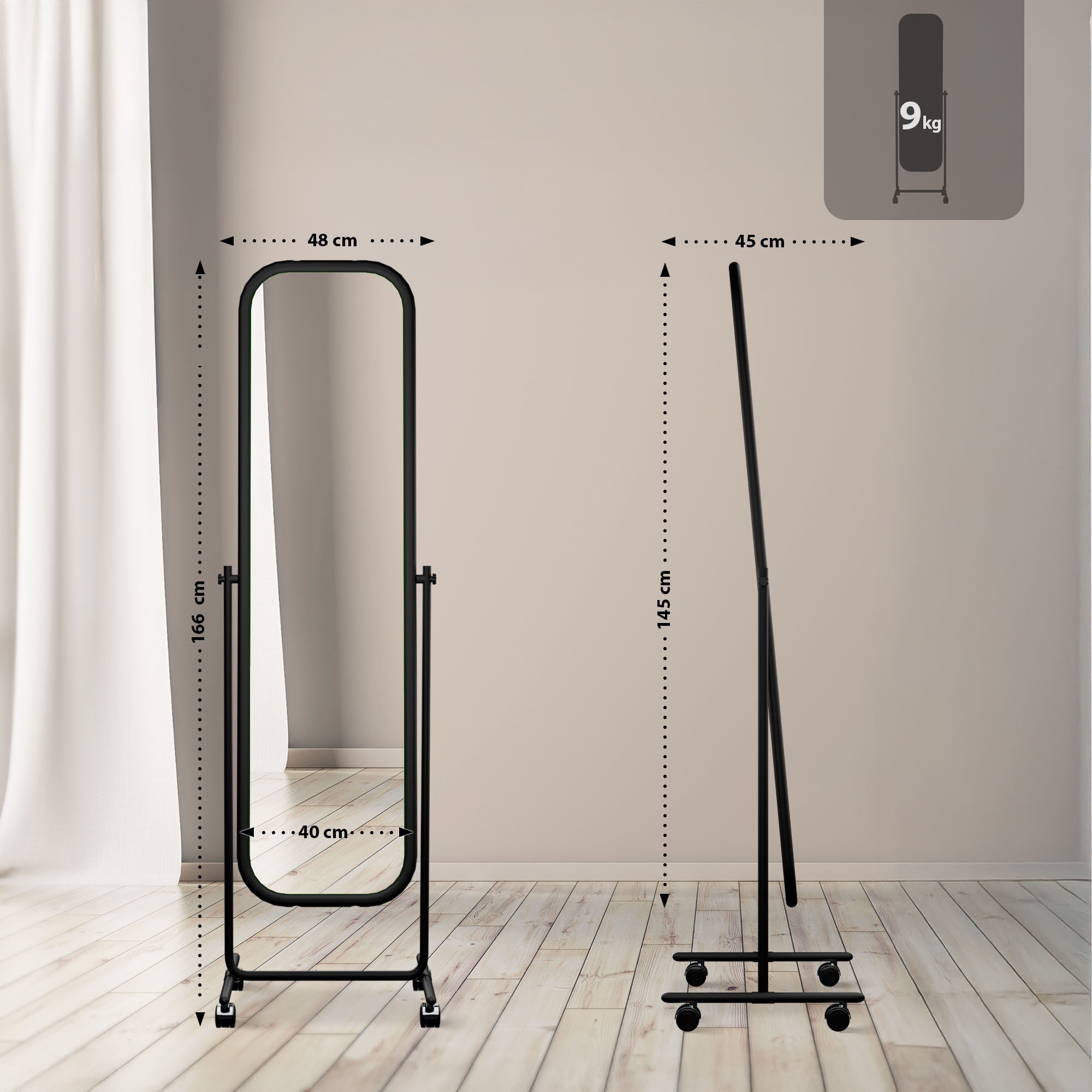 Miroir sur pied Medusa