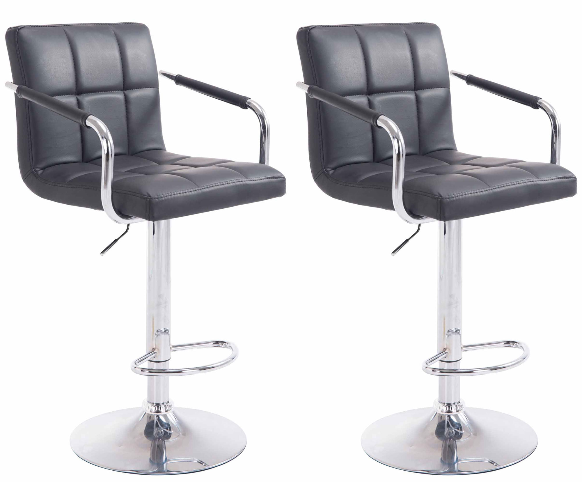 Lot de 2 Tabourets de Bar Lucy  V2 en Similicuir