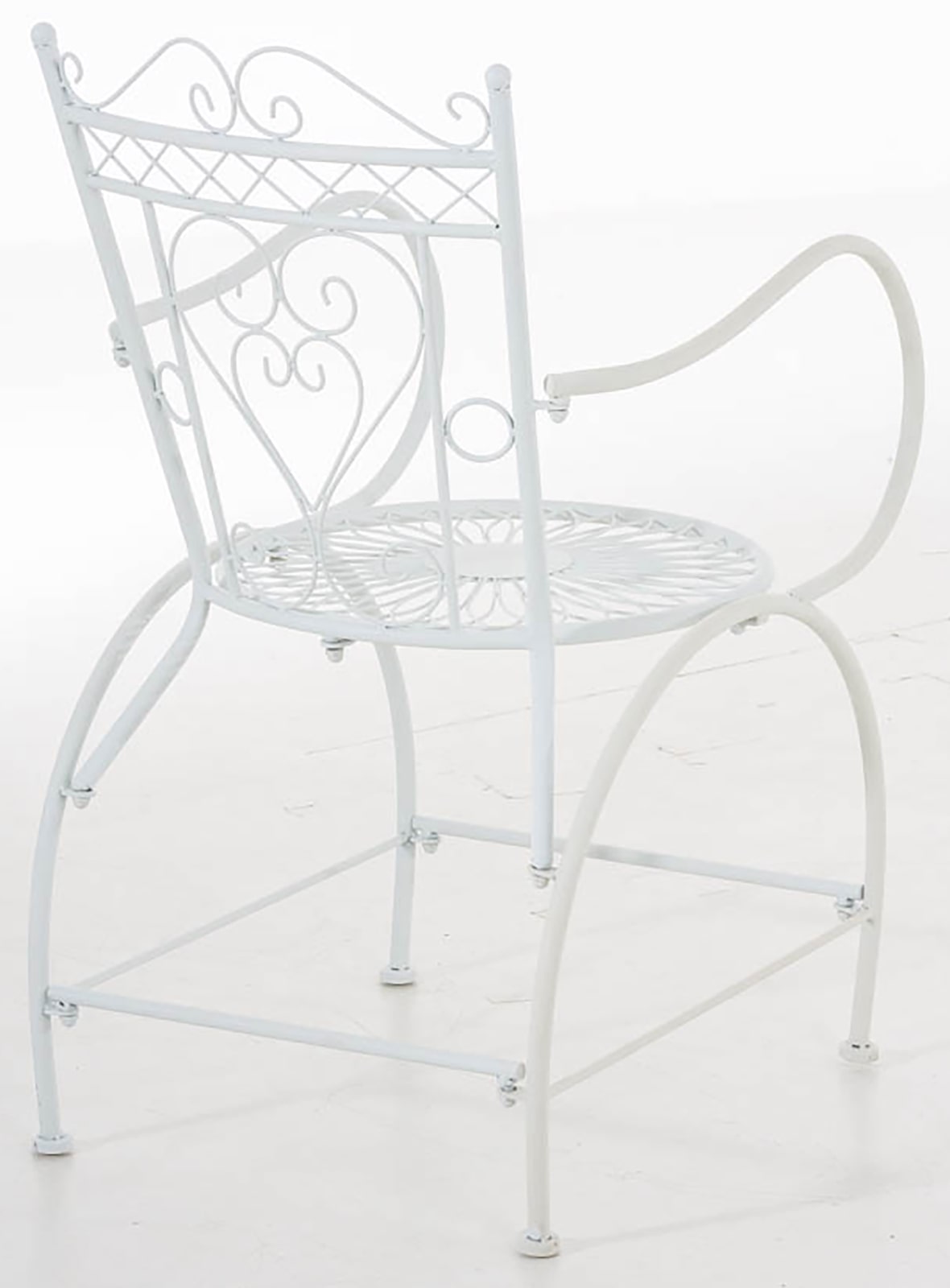 Lot de 2 Chaises de jardin Sheela en fer avec accoudoirs et repose-pieds