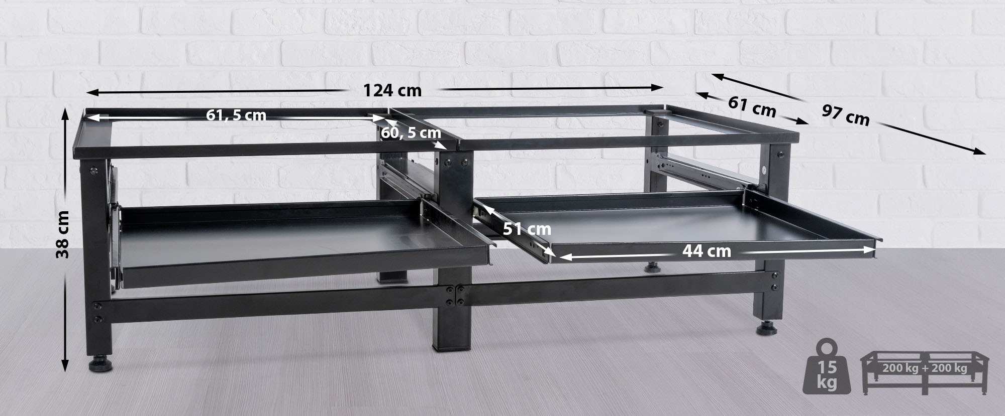 Support double pour machine à laver Tampa