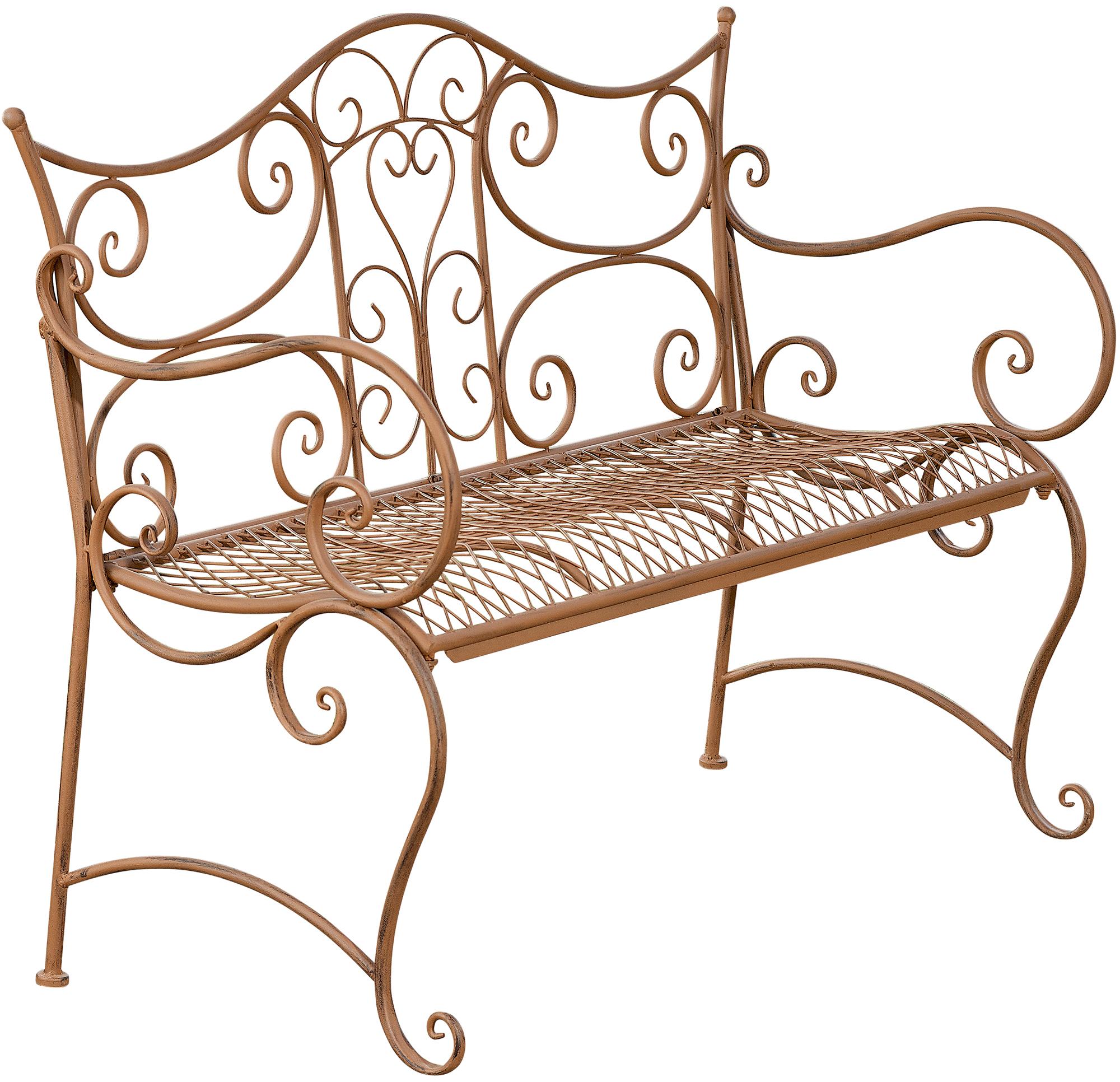 Banc de jardin au style antique Tara en fer forgé